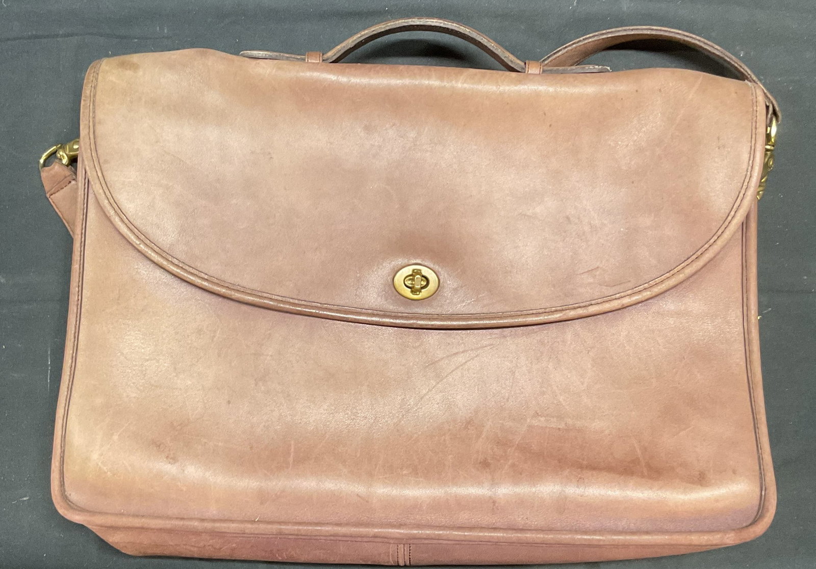Vintage Coach Brown Leather Briefcase Handbag (1 of 7)