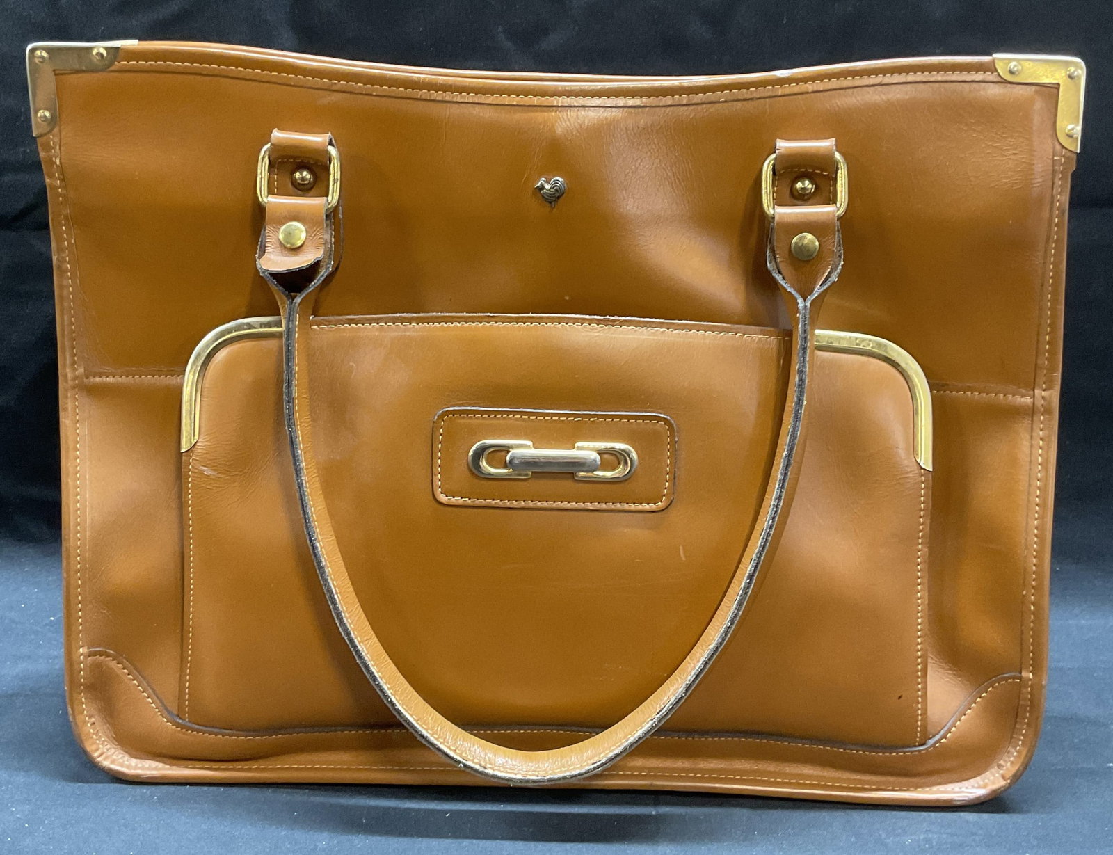 Tan Faux Leather Handbag (1 of 7)