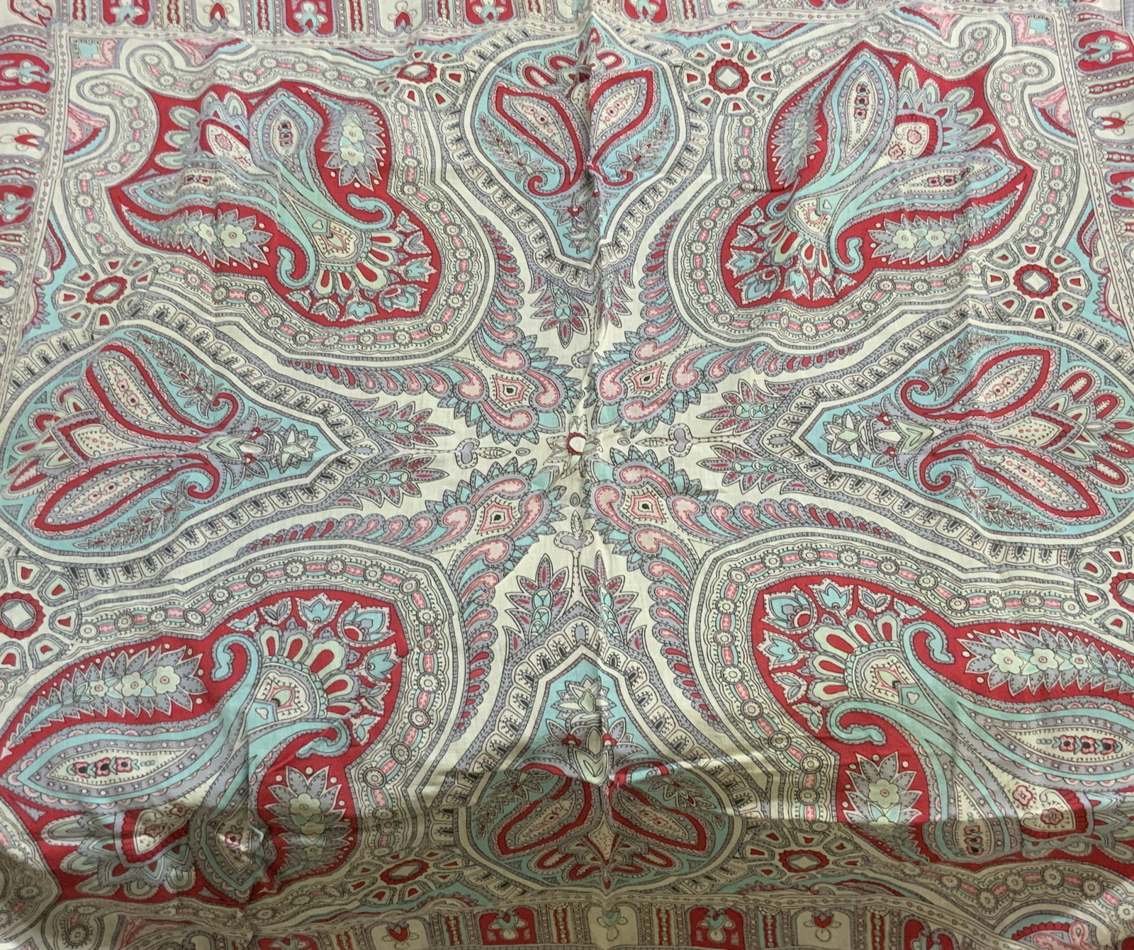 Cotton Paisley Detailed Scarf (1 of 8)