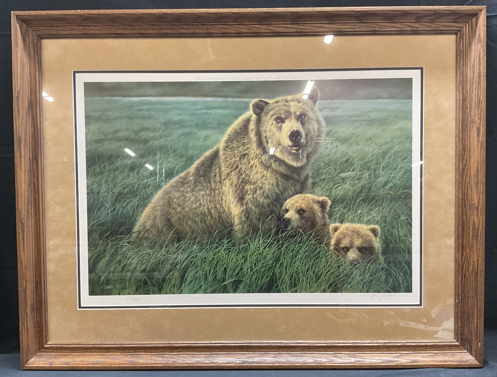 Signed Nancy Glazier Double Trouble Grizzly Print (1 of 6)