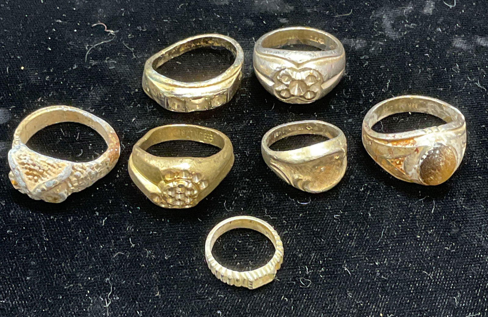 Group Lot Vintage 18k Gold Plated Rings (1 of 7)