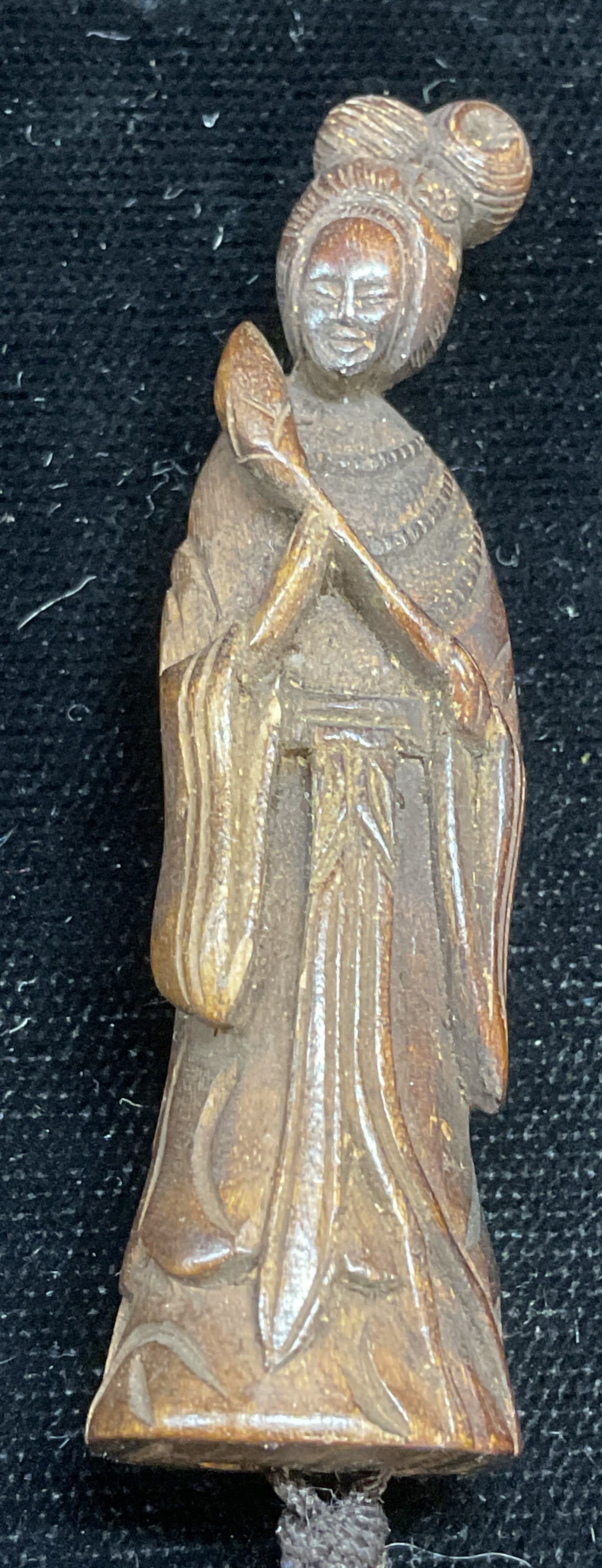 Carved Wood Figural Netsuke Pendant (1 of 6)