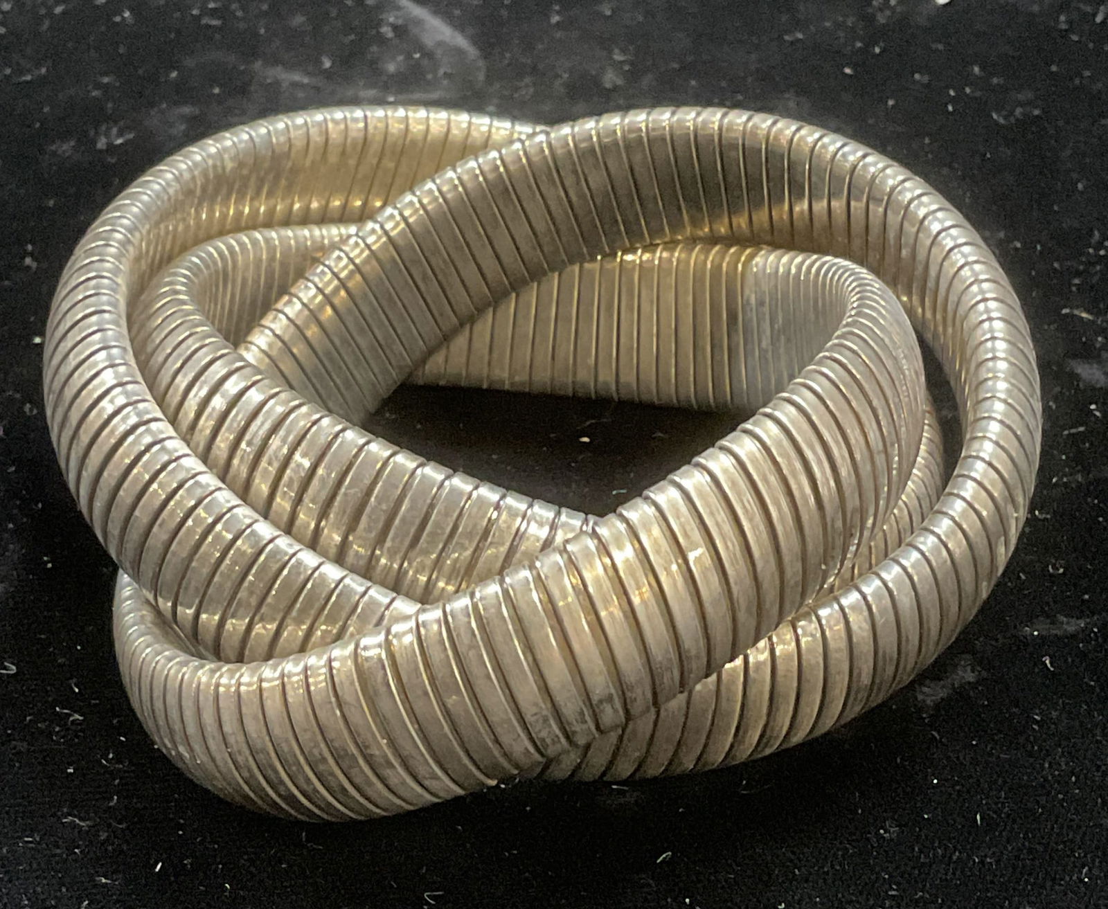 Vintage Silver Tone Intertwined Bracelet (1 of 6)