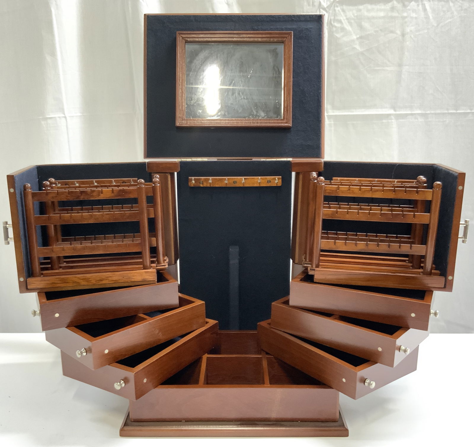 Wooden Jewelry Chest W Mirror (1 of 10)