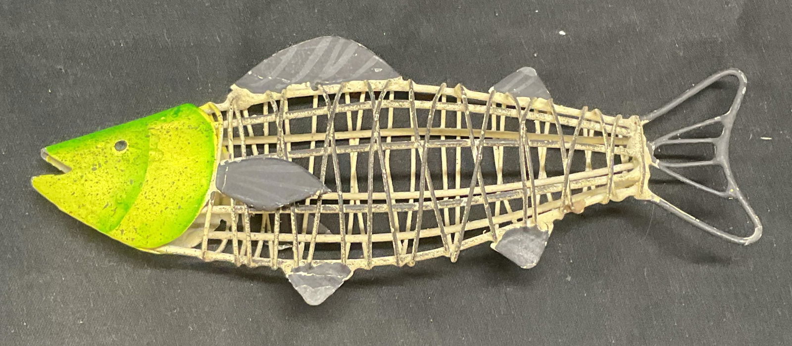 Vtg Hand Painted Metal Wire Fish Figural (1 of 6)