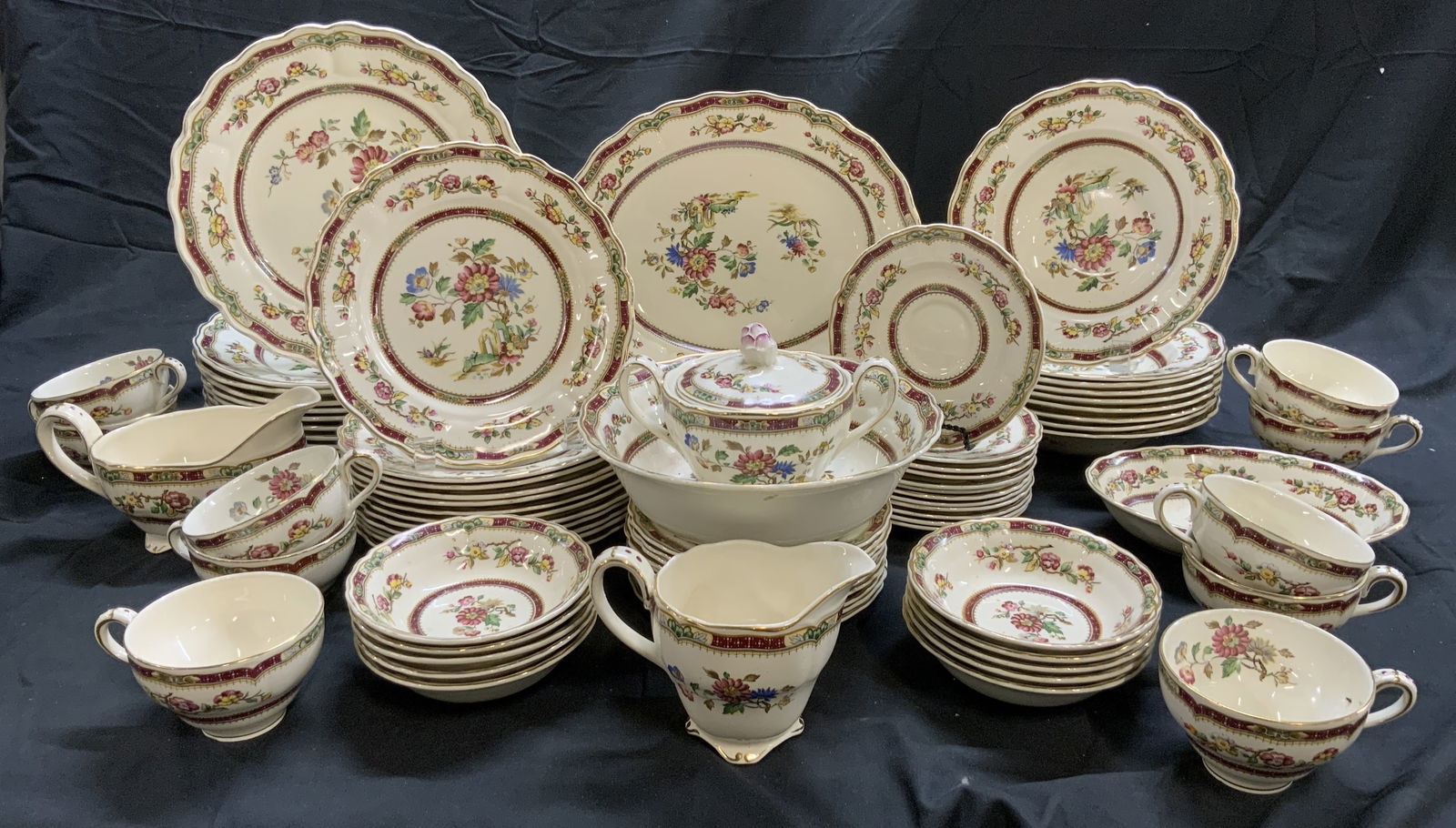 71) Wood & Sons English Scenery China Set 71) Wood & Sons English Scenery China Set