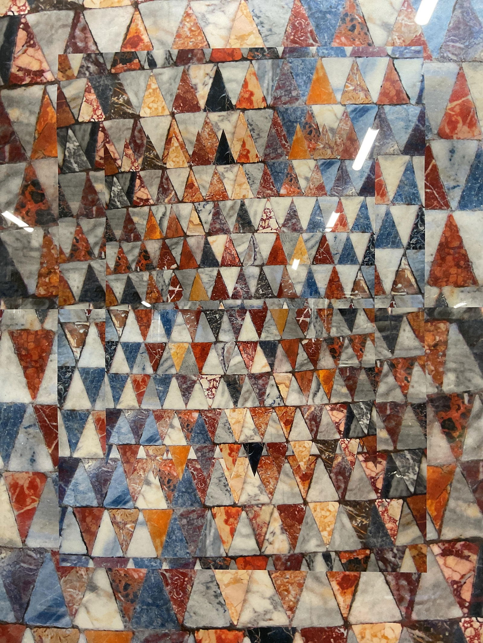 XL Framed Abstract Marble Tile Lithograph 3+Ft (1 of 6)