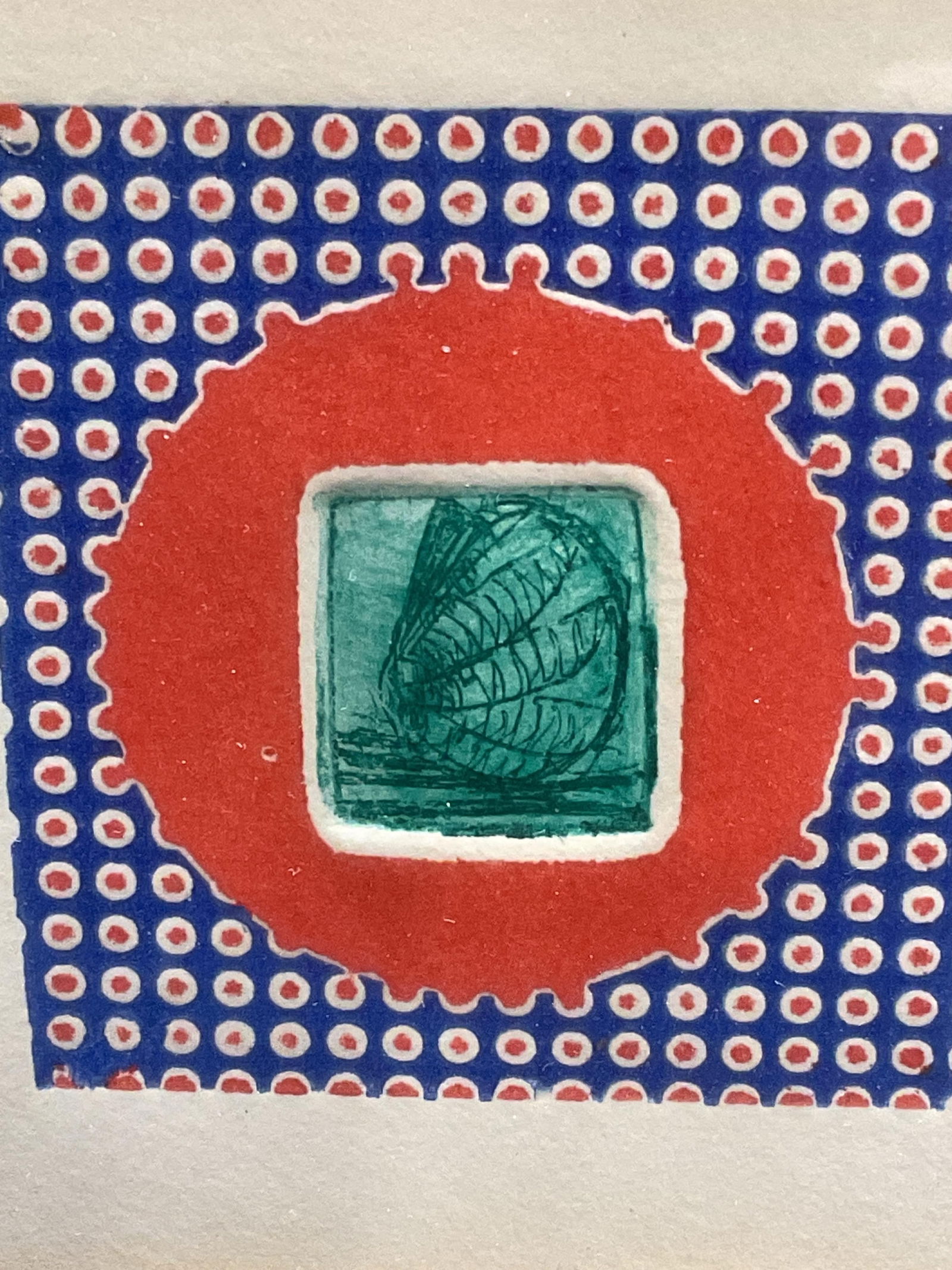 Framed Abstract Color Etching Print (1 of 6)