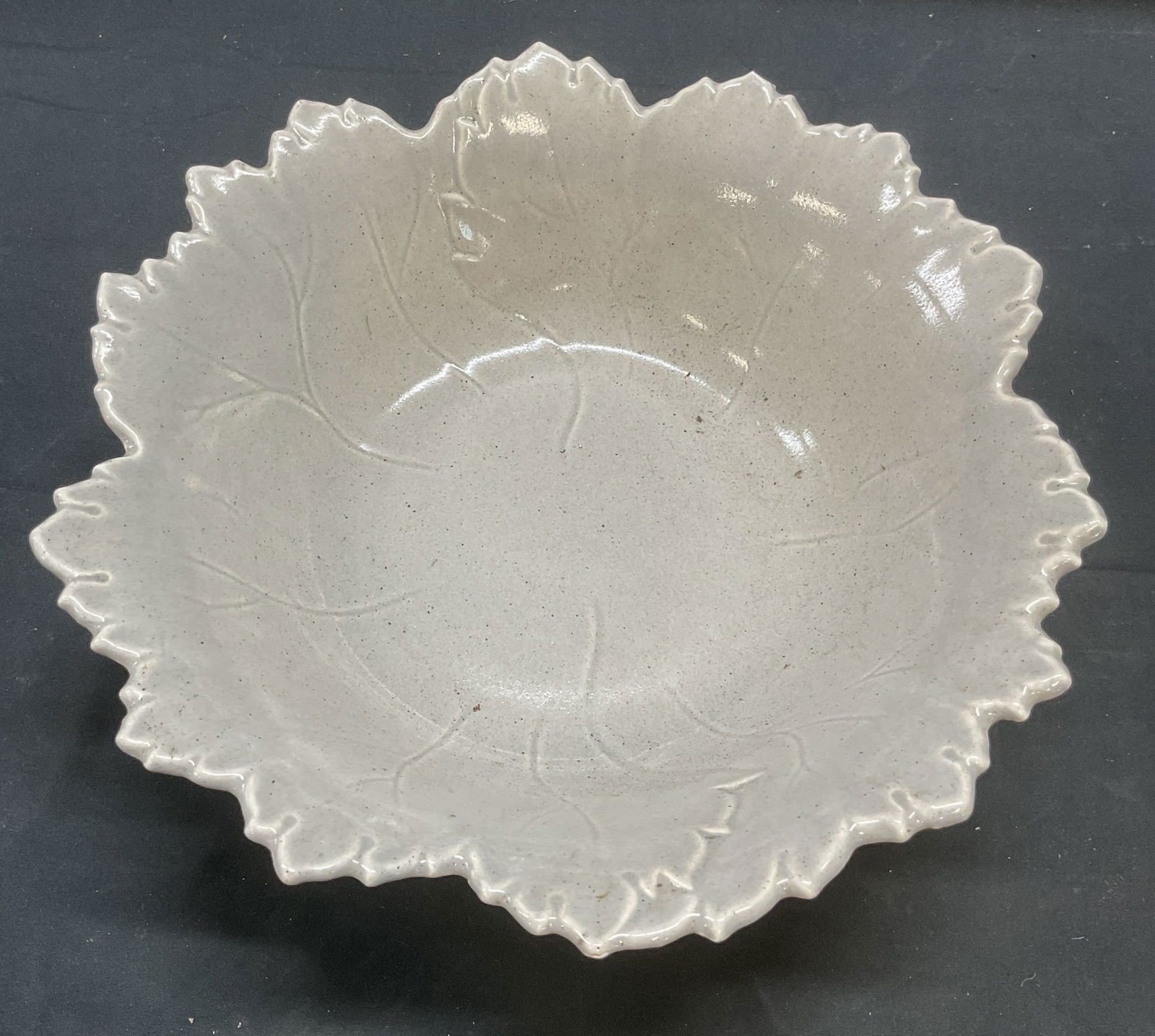 MCM Vtg Woodfield Steubenville Ceramic Leaf Bowl (1 of 6)