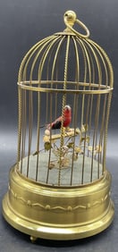 KEN D GERMANY Vintage Automaton Bird in Cage