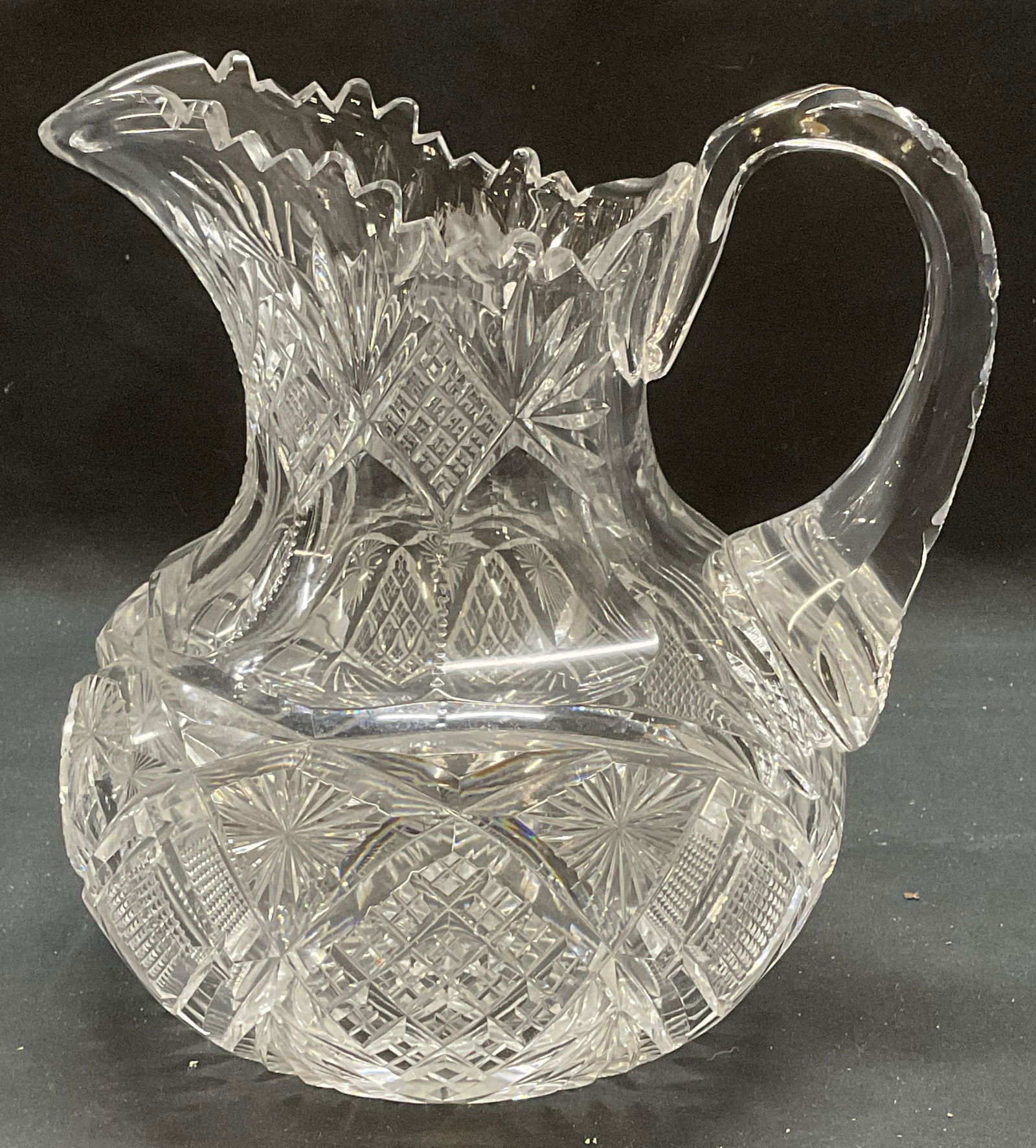 Antique ABP LIBBEY Harvard Cut Glass Pitcher (1 of 8)