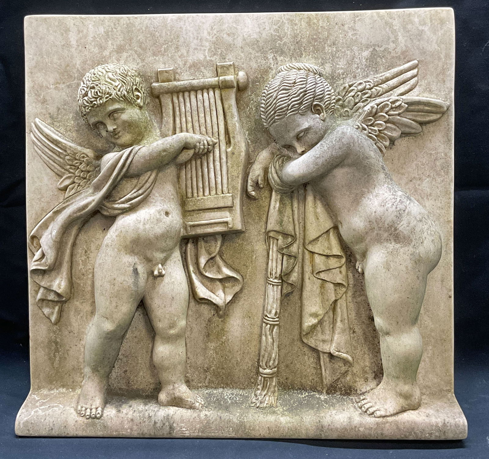 Stone Style Eros & Psyche Relief Will Plaque (1 of 8)