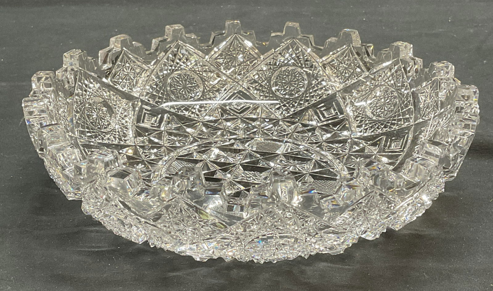 Antq ABP Clark Pima Donna Hand Cut Glass Bowl (1 of 6)