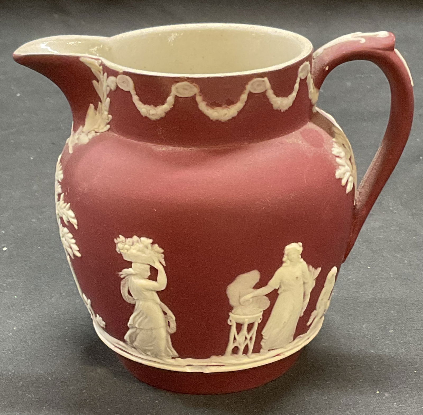 Wedgwood Crimson Jasperware Creamer Jug England (1 of 6)