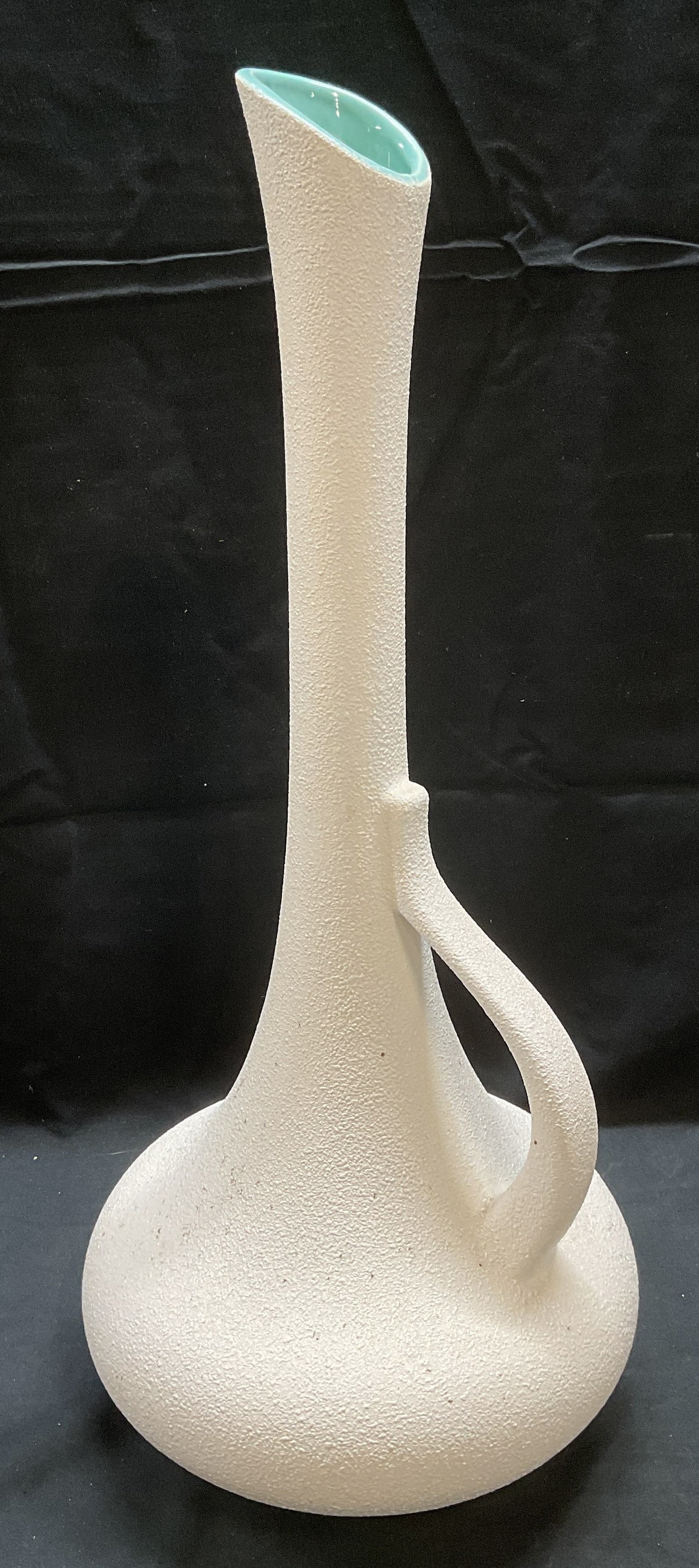 MCM Royal HAEGER White Turquoise Art Pottery Ewer (1 of 6)