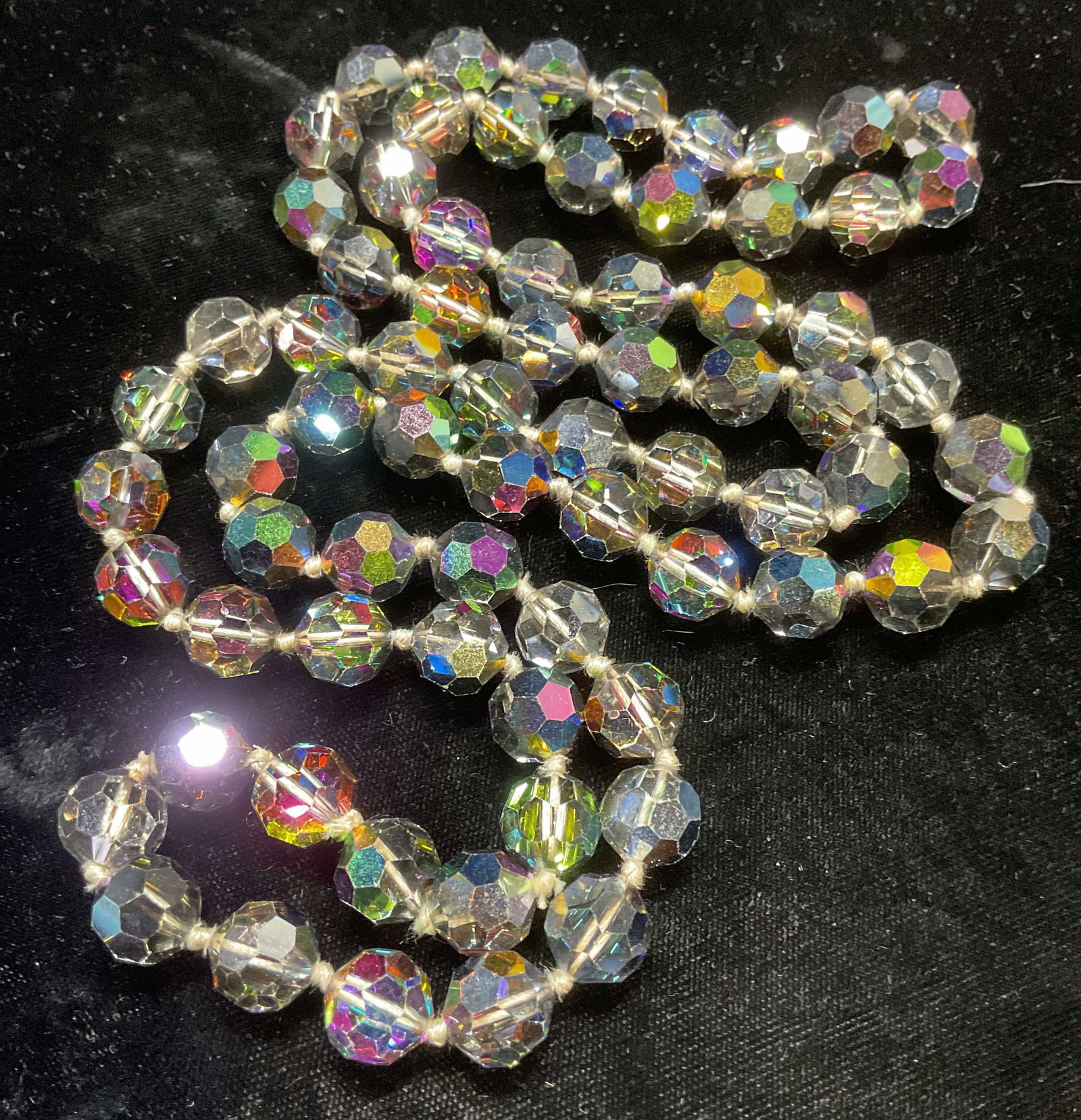 Vintage Aurora Borealis Crystal Beaded Necklace (1 of 7)
