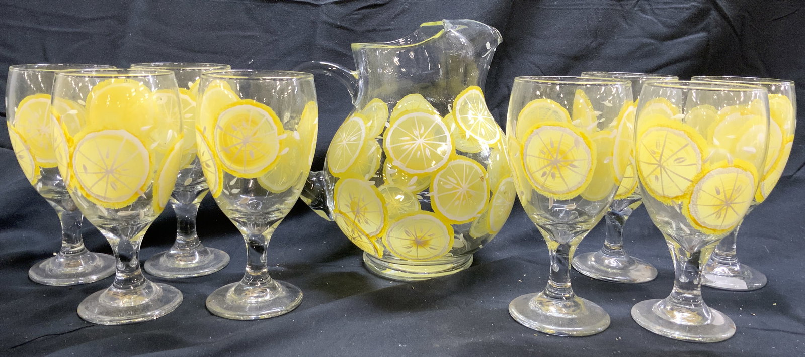 KATHY 9 Pc Hand Painted Garden Party Glass Set (1 of 8)