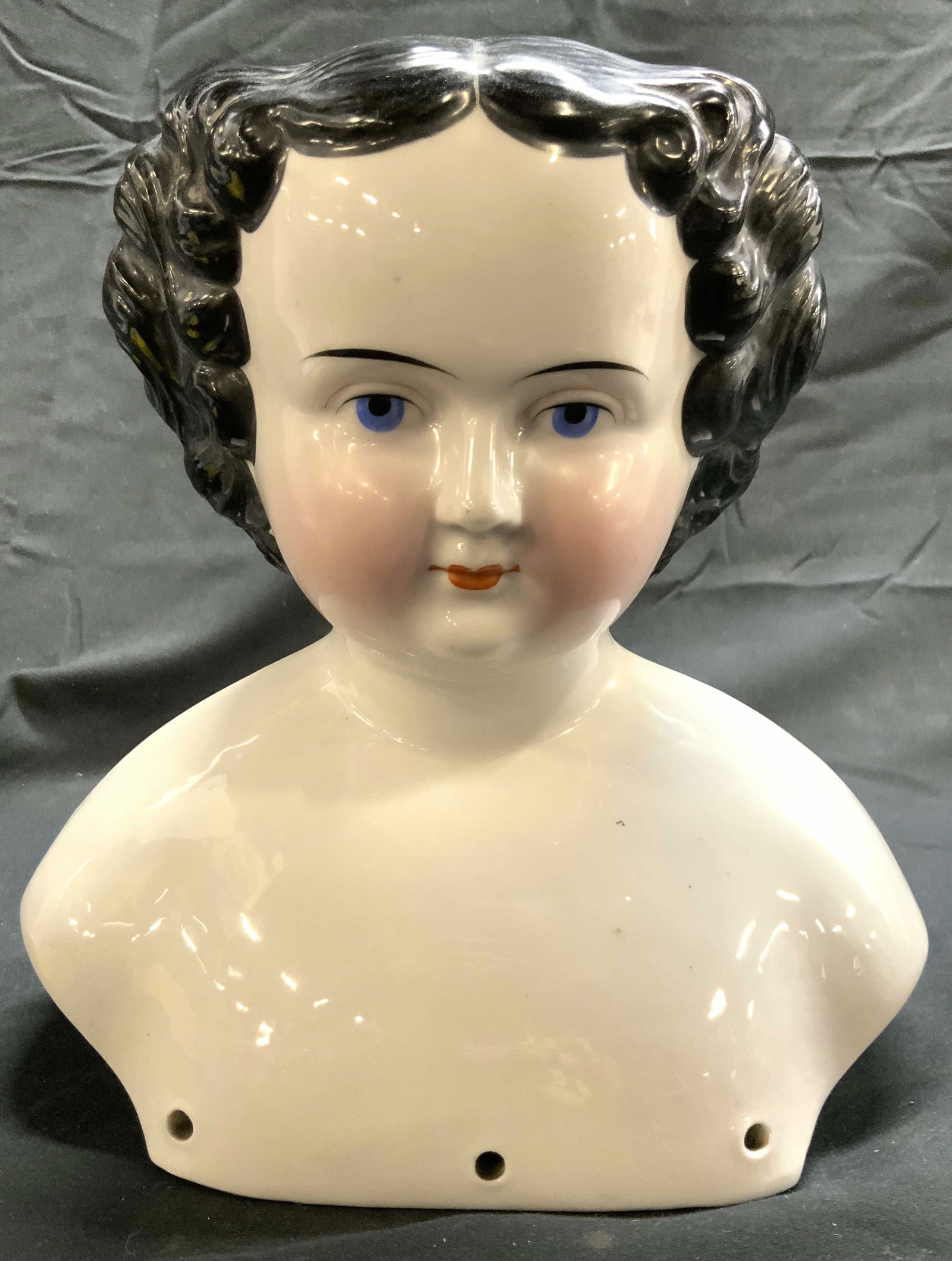 Antique Hand Painted Porcelain Doll Head (1 of 8)