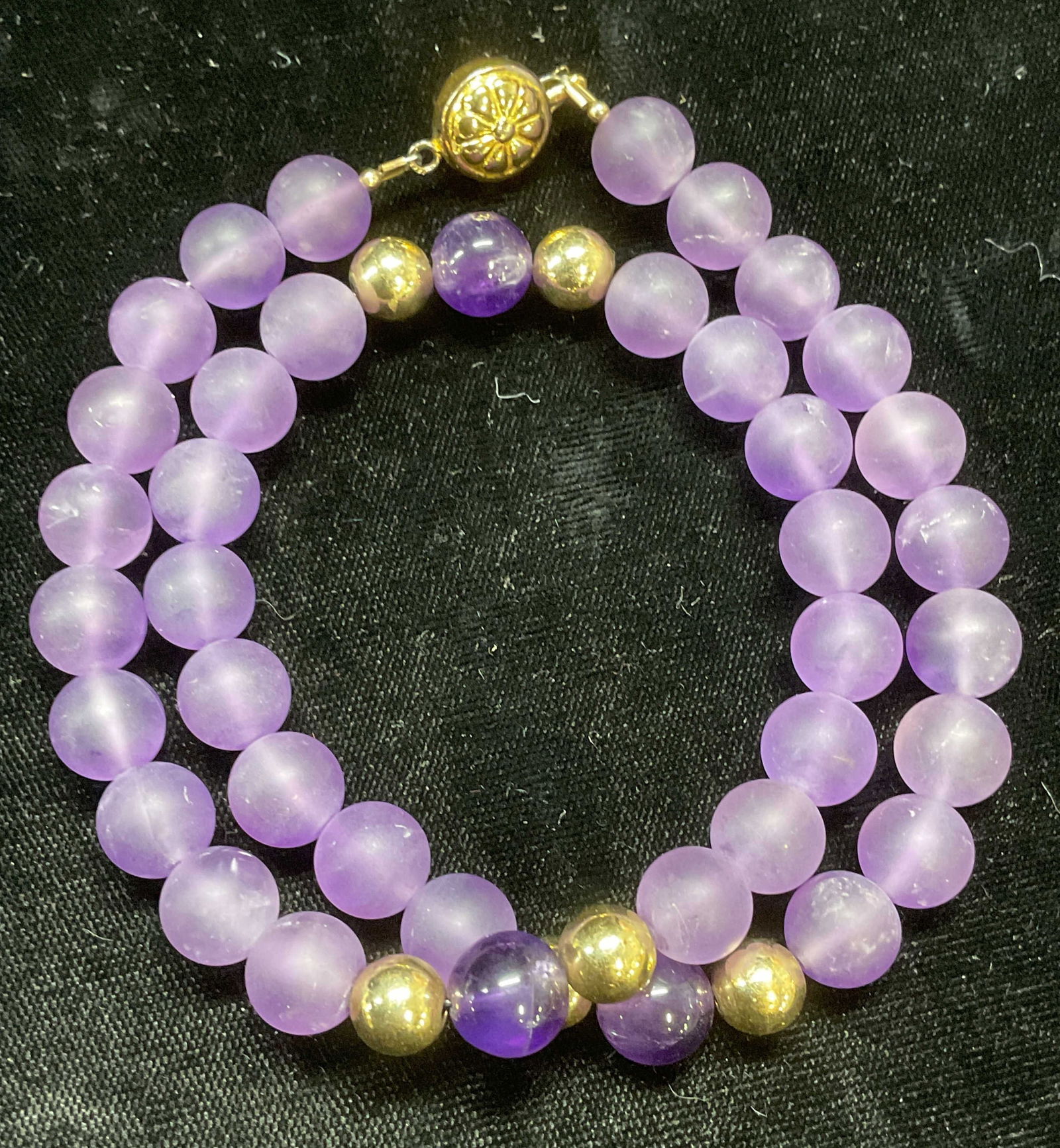 Amethyst & Semiprecious Stone Beaded Necklace (1 of 6)