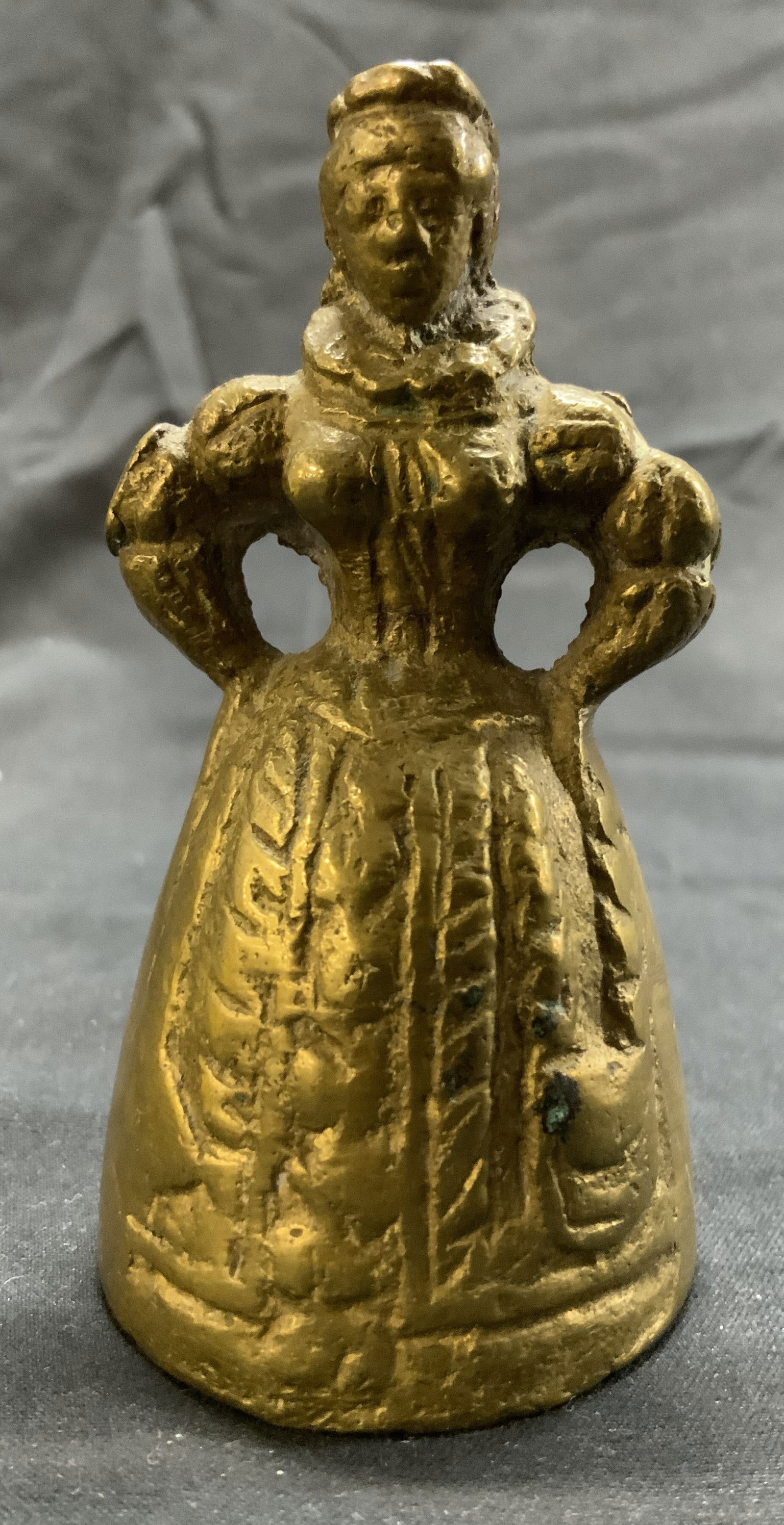 Vintage Elizabethan Lady Solid Brass Bell (1 of 8)