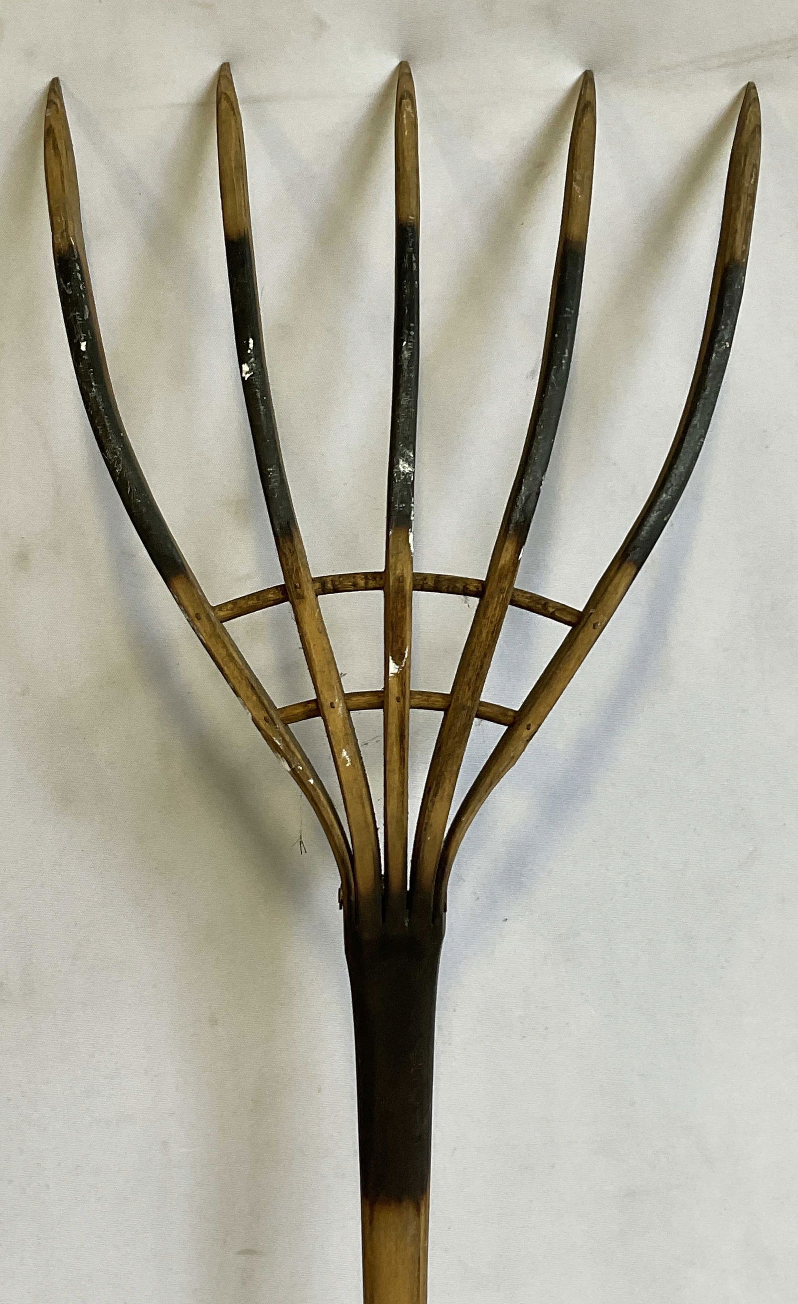 Antique 5 Prong Wooden Hay Rake / Pitchfork 5ft3in (1 of 9)