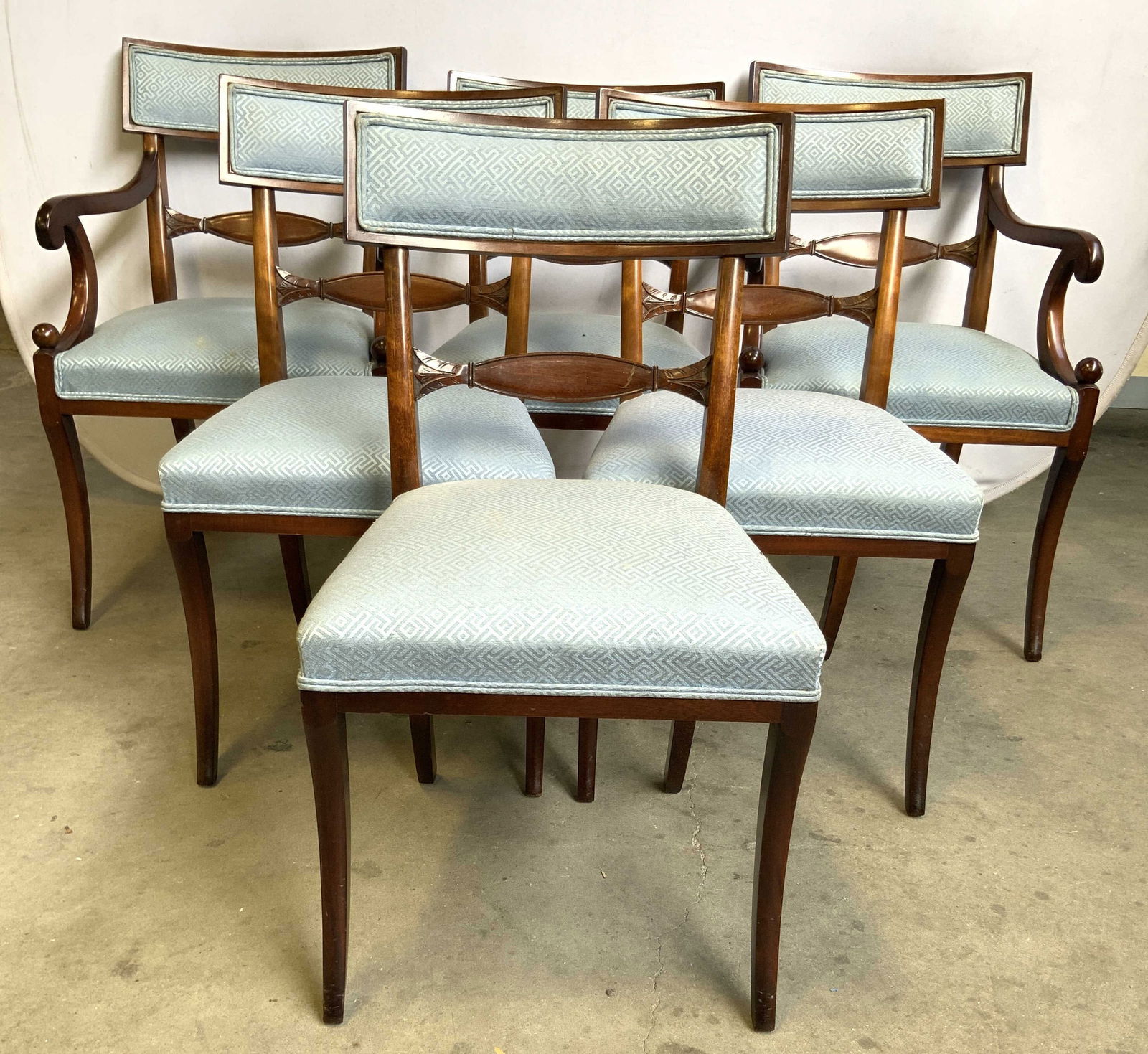 Set 6 Vintage Wooden Dining Chairs (1 of 10)