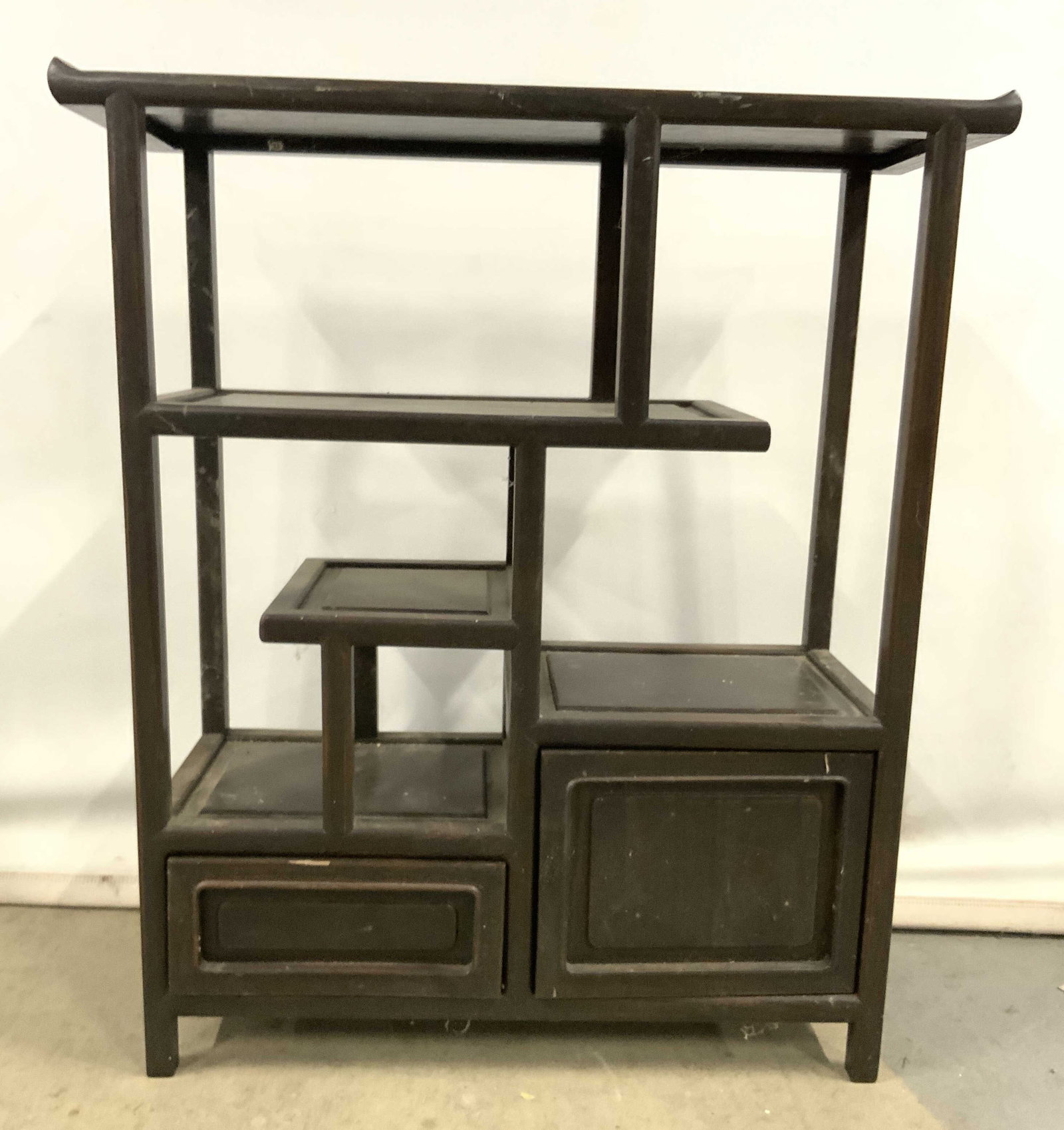 Vintage Asian Wooden Display Shelf (1 of 8)