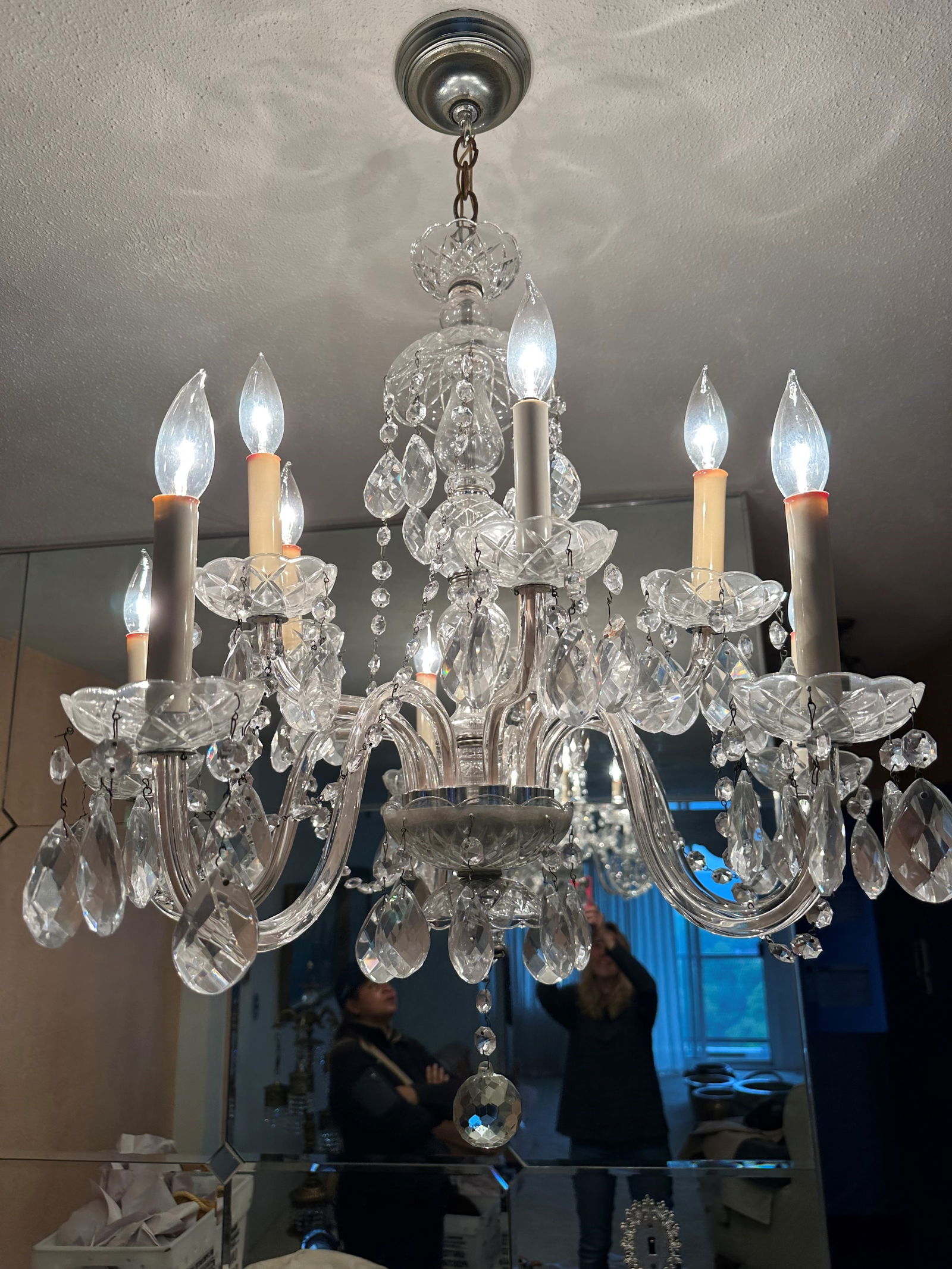 Ten Arm Crystal Chandelier (1 of 8)