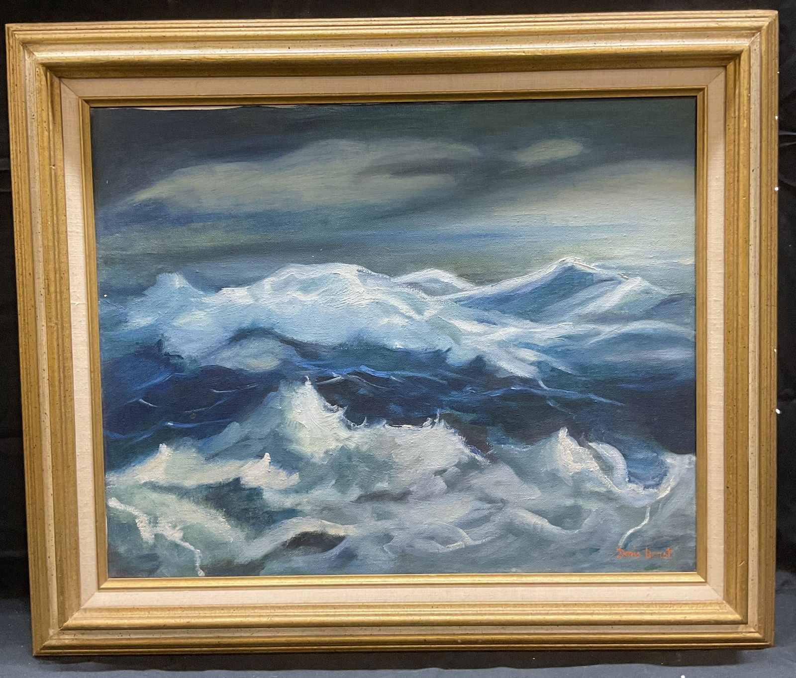 Doris Borst Rough Sea Ocean Waves Oil Painting (1 of 7)