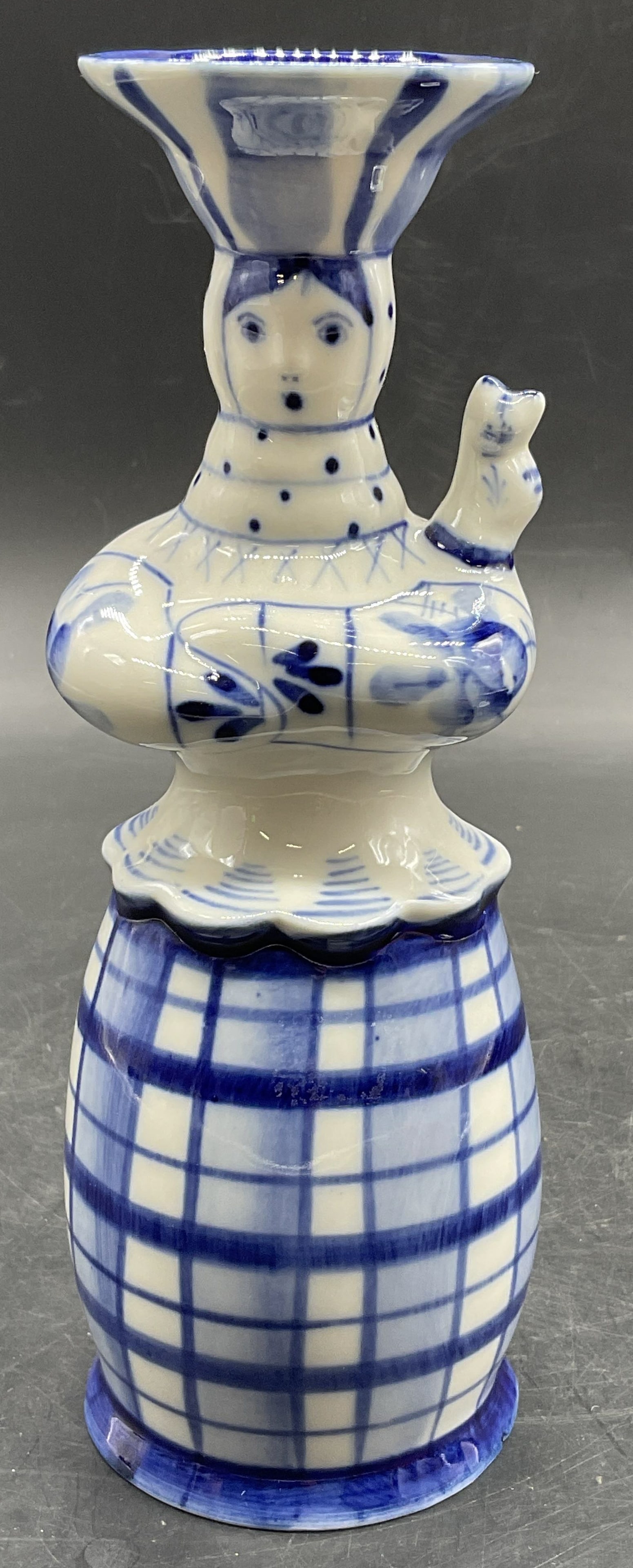 GZHEL Handmade Russian Porcelain Candle Holder (1 of 8)