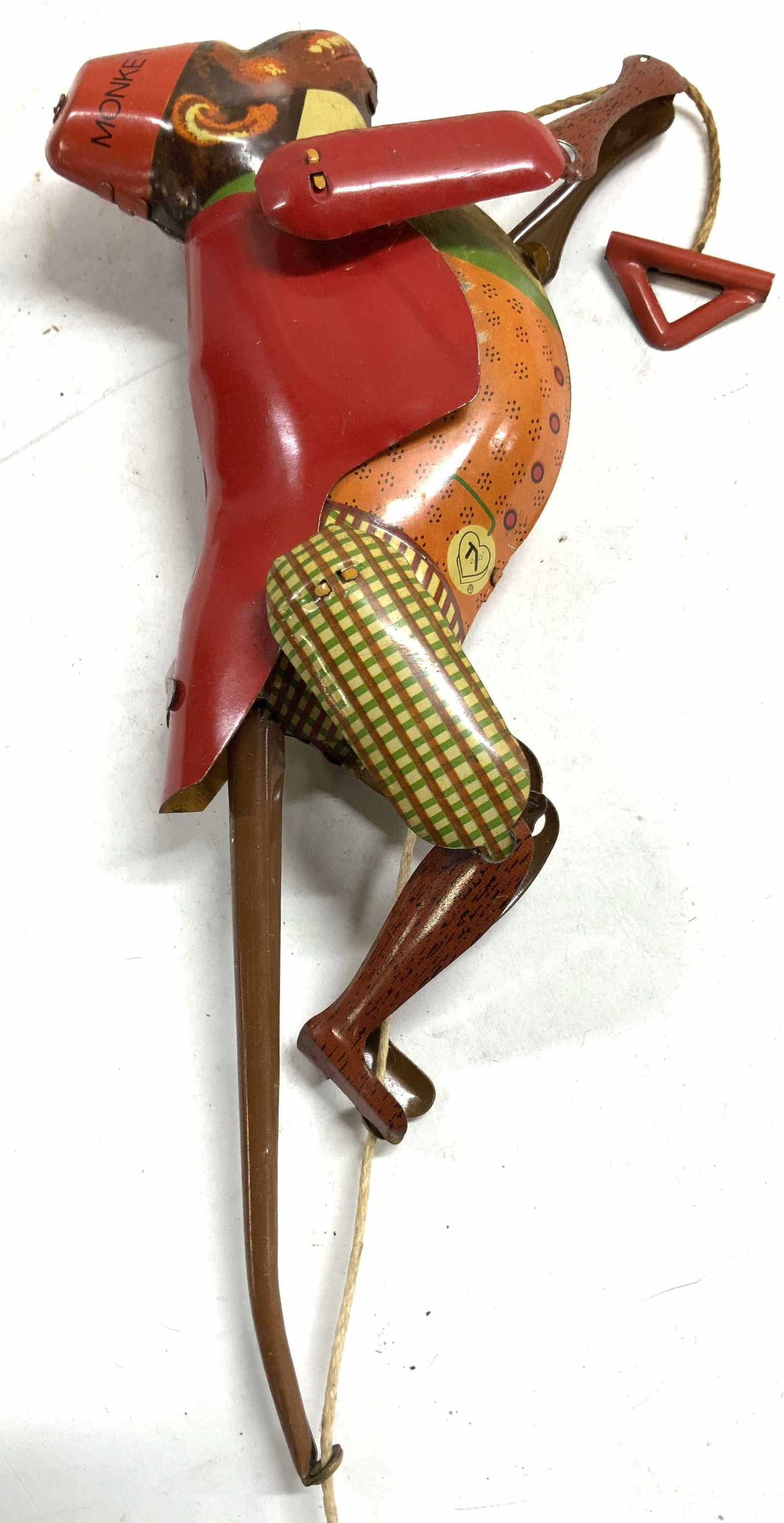 Vtg German Style Tin Climbing Monkey Litho Toy (1 of 8)