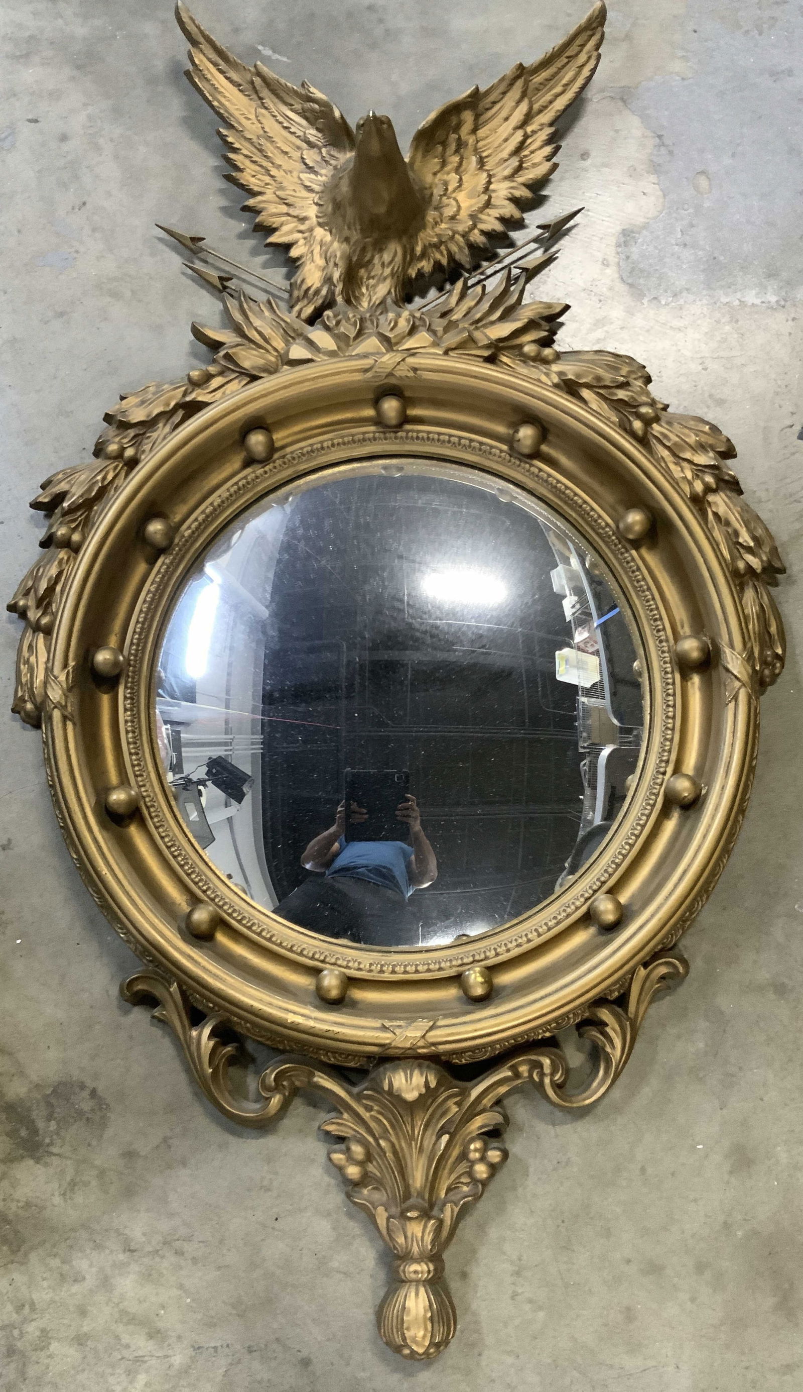 TURNER Federal Style Convex Eagle Wall Mirror (1 of 9)