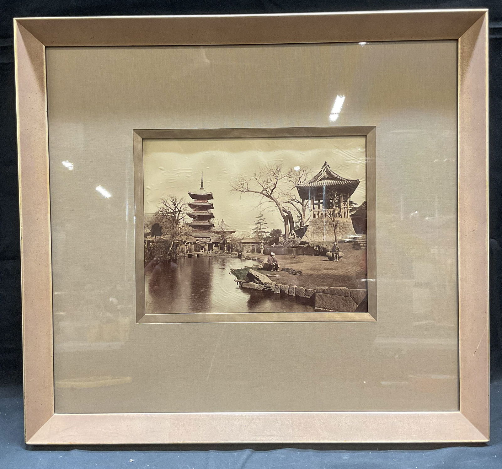 19th Century Japanese Scene Colored Albumen Print (1 of 6)