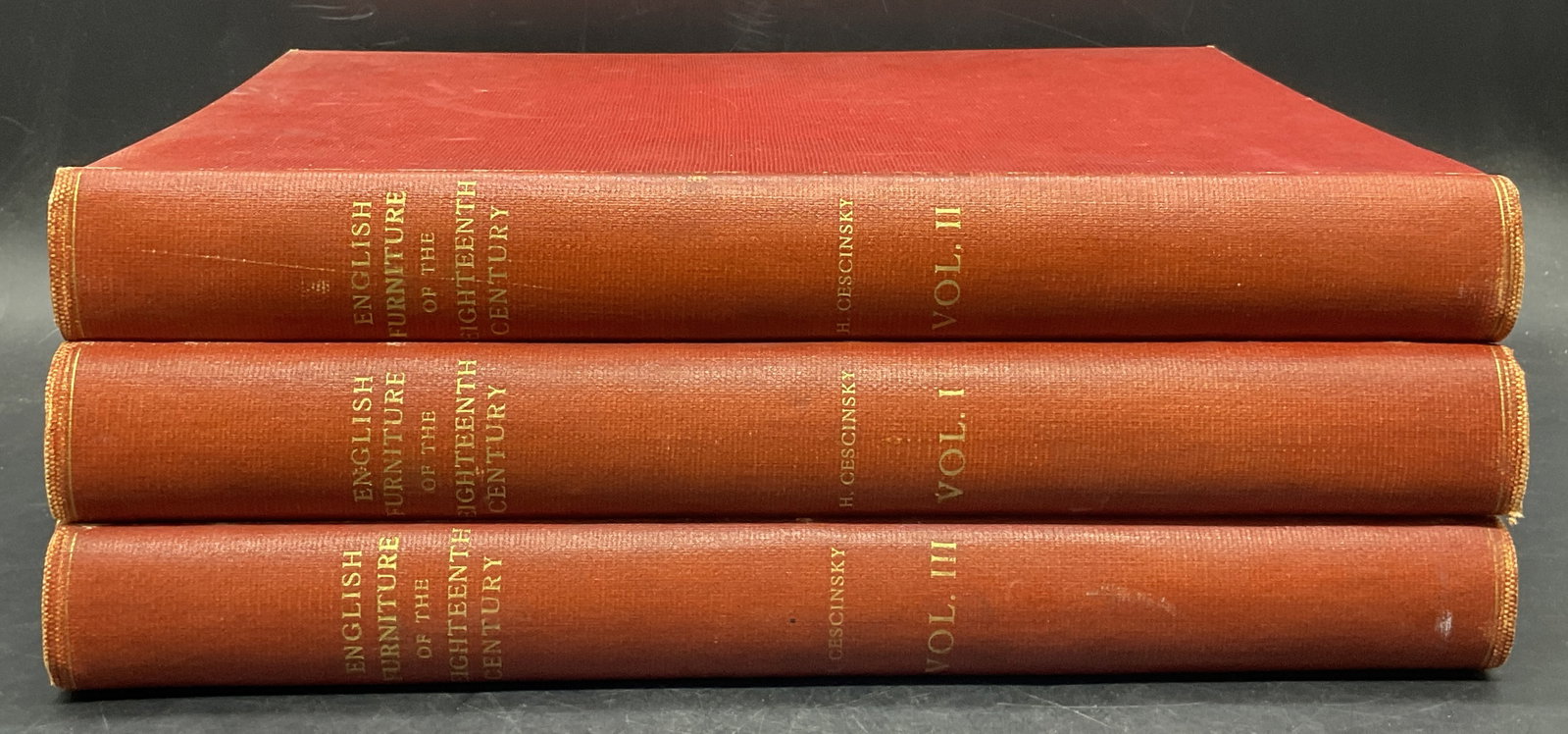 English Furniture Eighteenth Century Vol 1-3 Ilstr: English Furniture of the Eighteenth Century Volumes 1-3 by Herbert Cescinsky. Published by Funk & Wagnalls Company. No copyright to interior, originally published in 1909. Illustrations and text to in