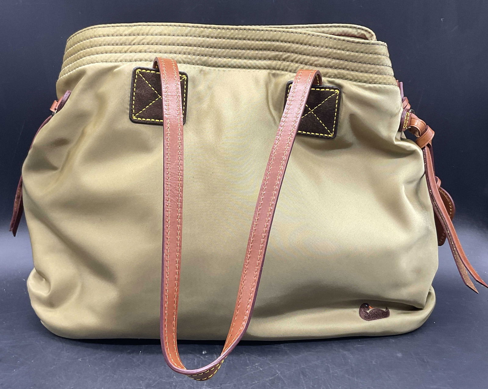 DOONEY & BOURKE Nylon Handbag W/ Leather Handles (1 of 12)