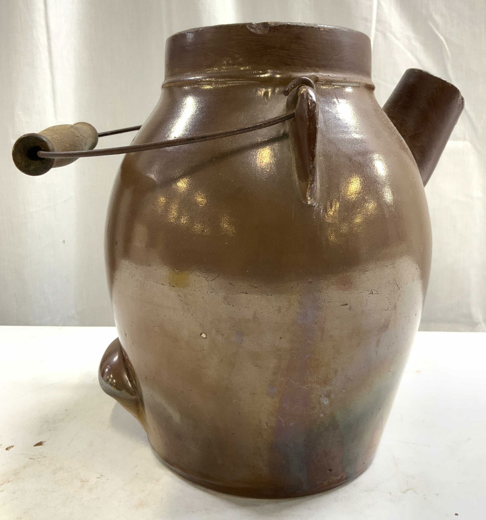 Antique Ceramic Batter Jug W Handles (1 of 8)