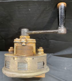 Antq Sterling Siren Fire Alarm, Hand Crank
