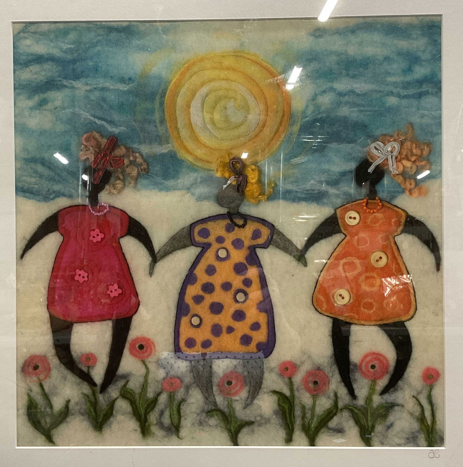 Signed Ann Elizabeth Larczak Three Women Collage (1 of 8)