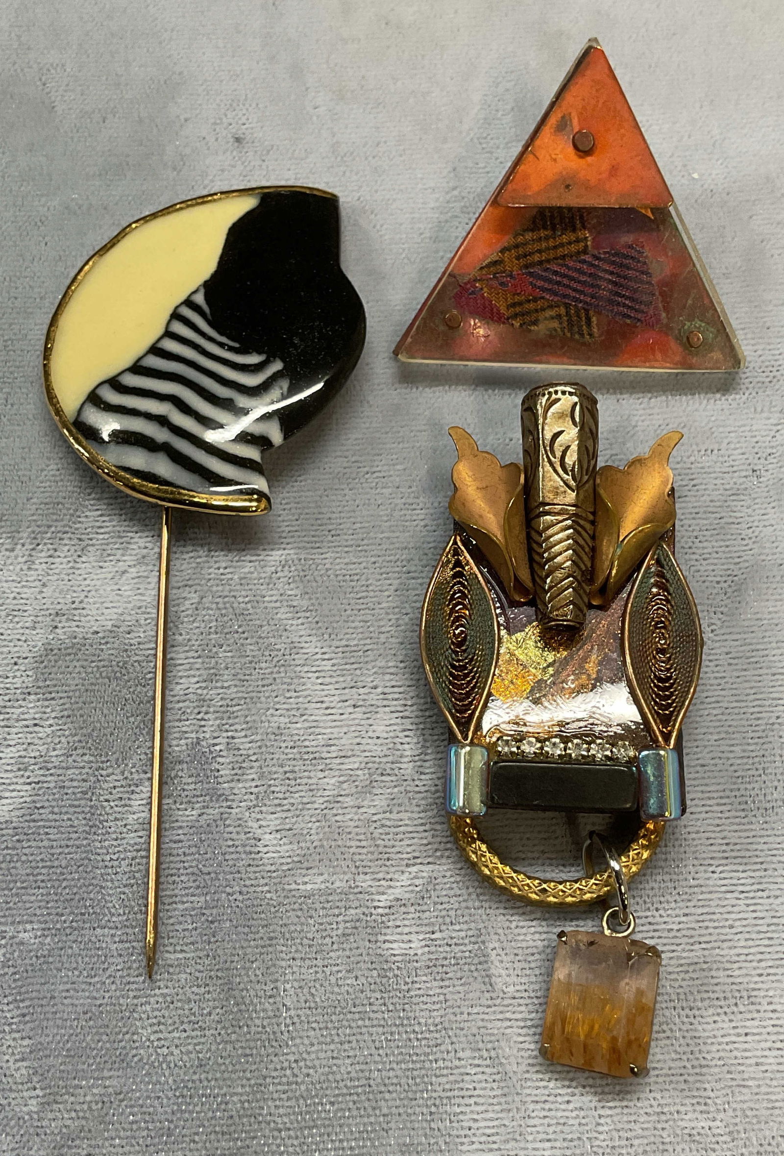Lot 3 Vintage Handmade Jewelry, Brooch, Pin + (1 of 7)