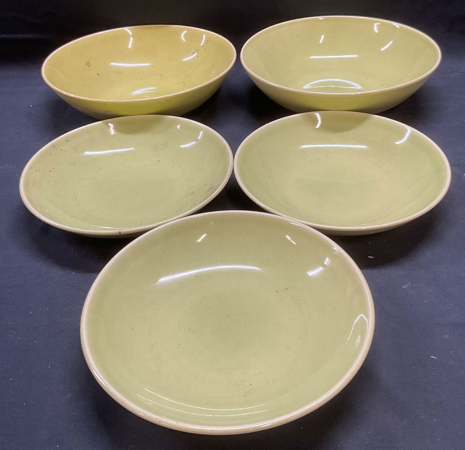 Set 5 MCM Universal Ballerina Green Ceramic Bowls (1 of 10)