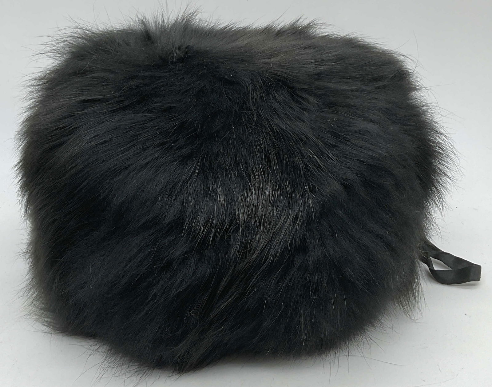 Vintage Black Faux Fur Hand Muff (1 of 8)