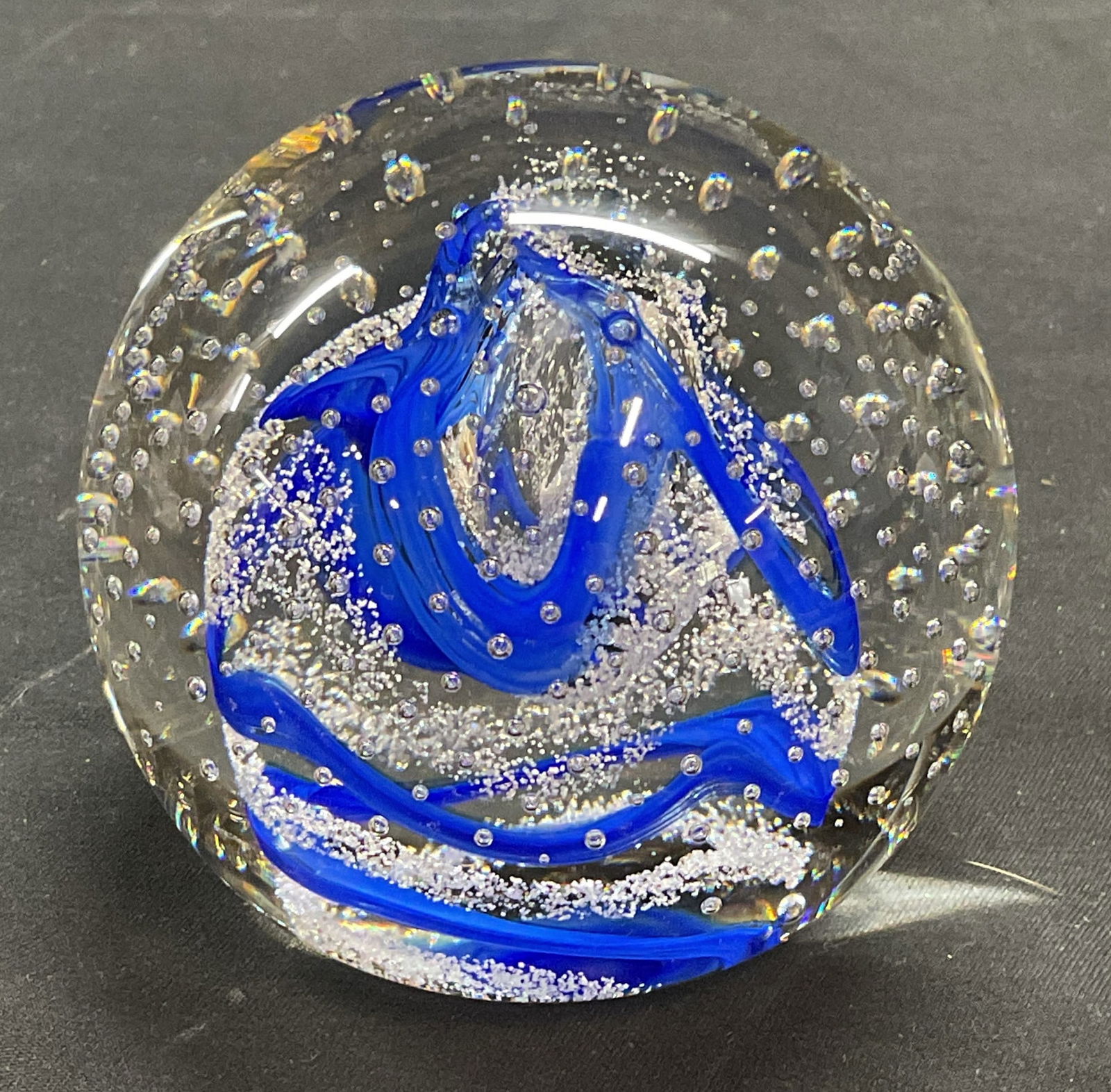 Caithness Art Glass Controlled Bubble Paperweight (1 of 6)