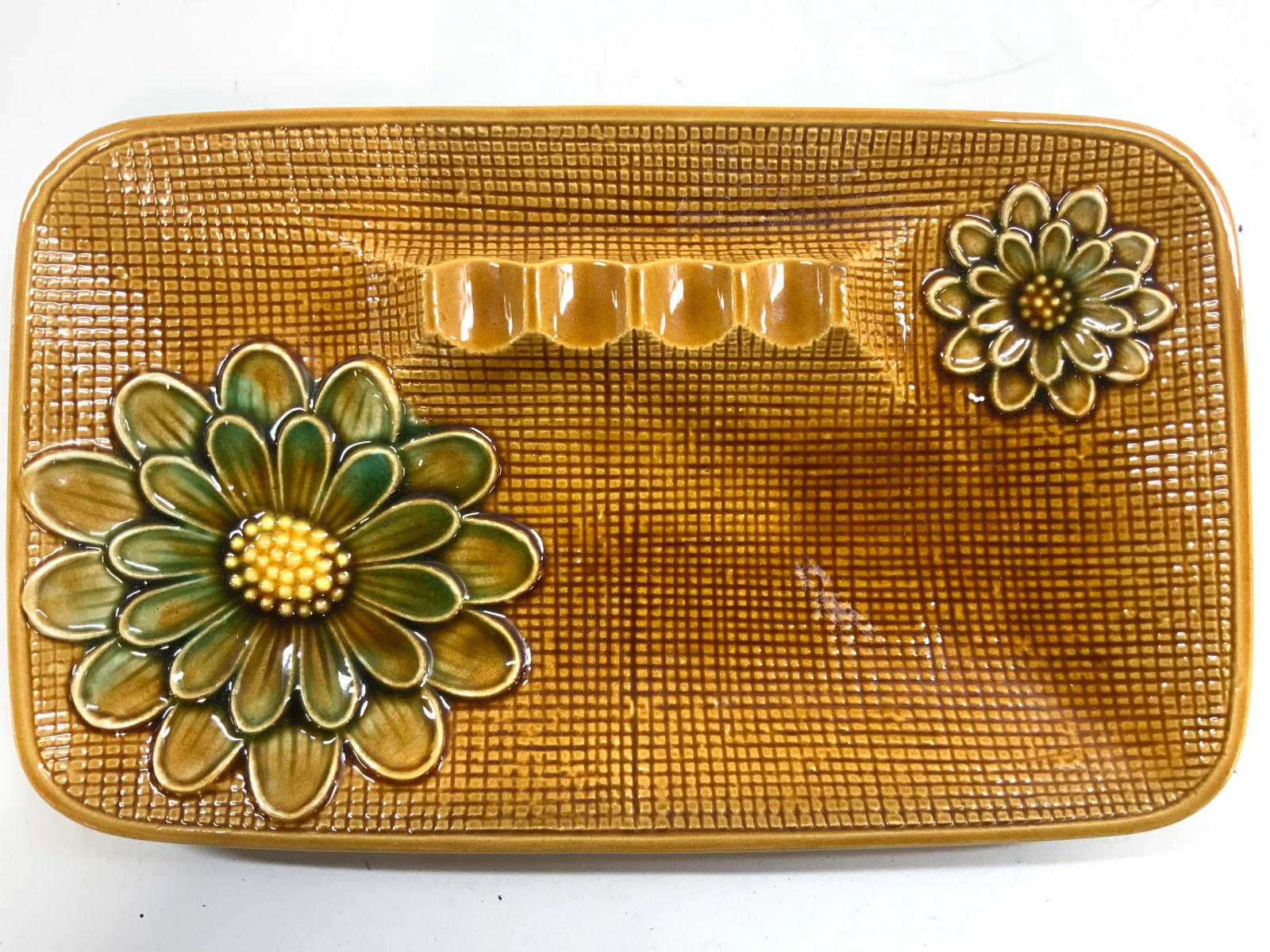 Vintage Ceramic Ashtray W Floral Detail Japan (1 of 8)
