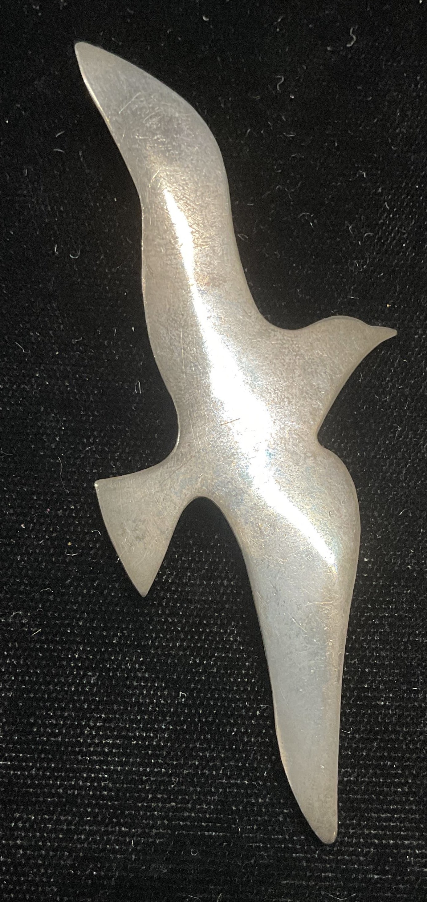 Signed Sterling Silver Bird Brooch Pendant (1 of 7)