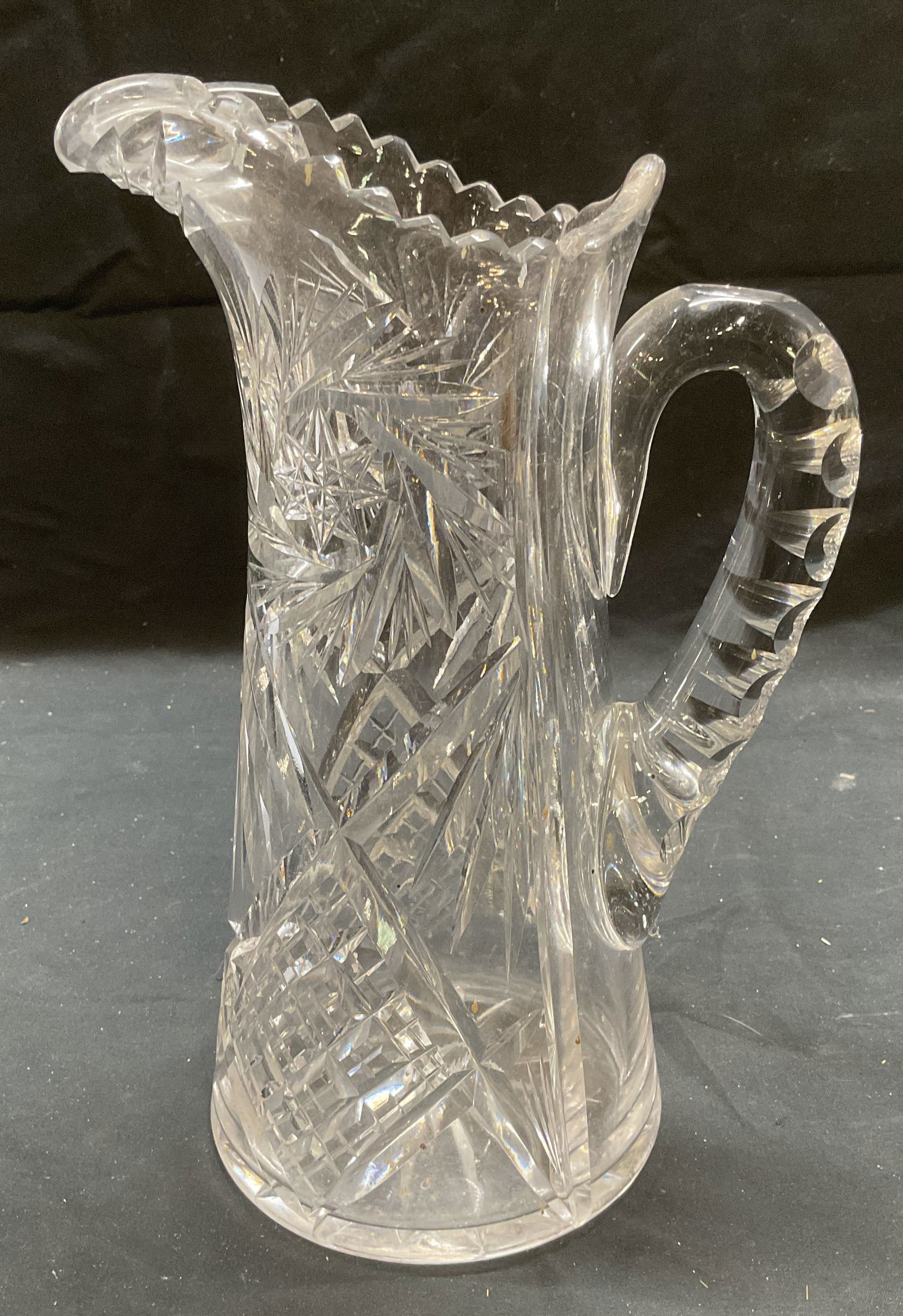 Vintage Heavy Cut Crystal Pitcher (1 of 5)