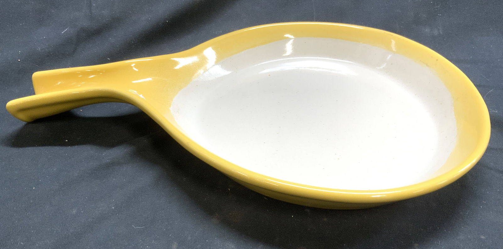 Vintage Ceramic Skillet W Handle USA (1 of 7)