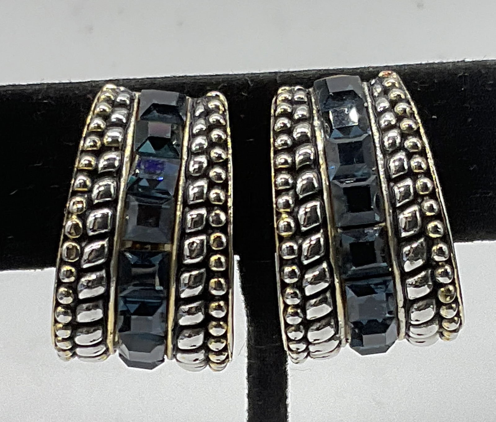 Vintage Crystal Statement Clip On Earrings (1 of 7)