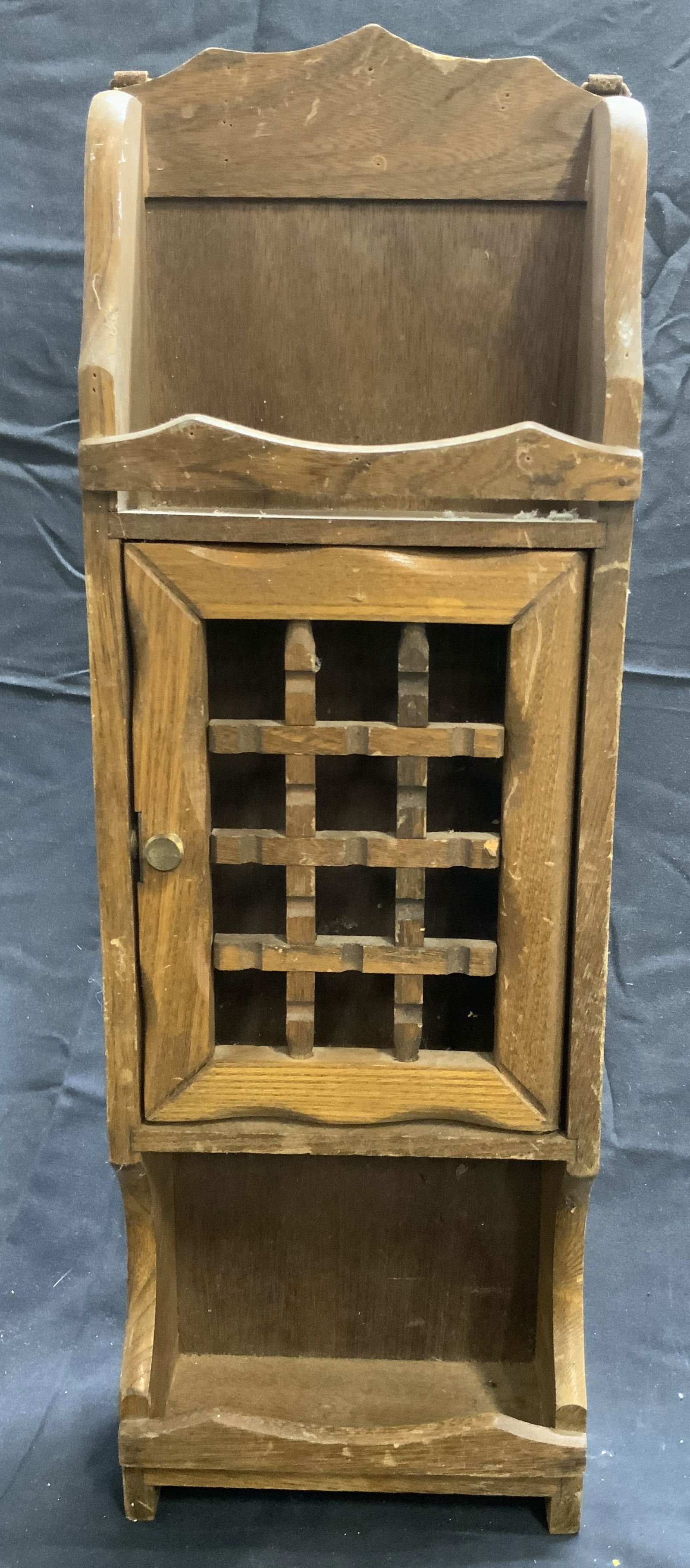 Vintage Mid Century Carved Wooden Spice Rack (1 of 6)