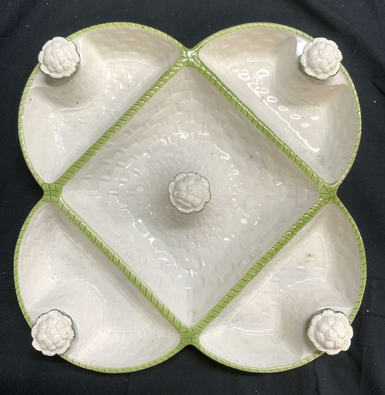 Vintage Ceramic Divided Hors Doeuvres Dish (1 of 6)