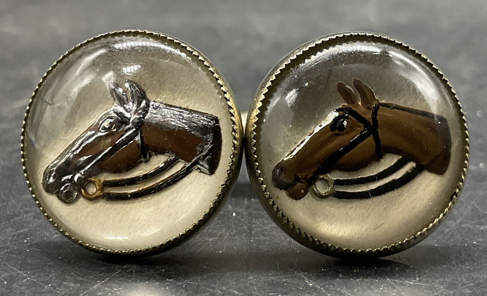 Vintage Enamel Horse Motif Cuff Links (1 of 7)